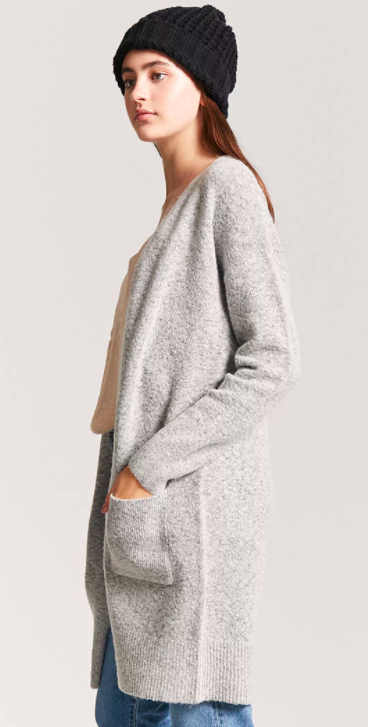 Open Front-Longline Cardigan