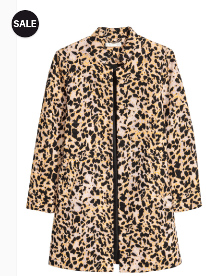 Leopard print winter coat