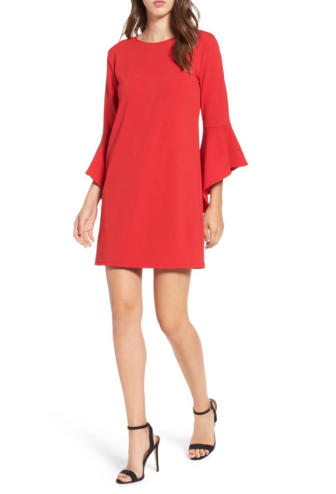 Red Shift Dress