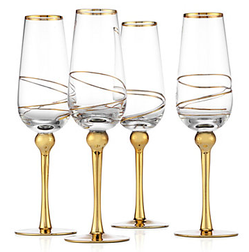 Gold Flute - set of 4