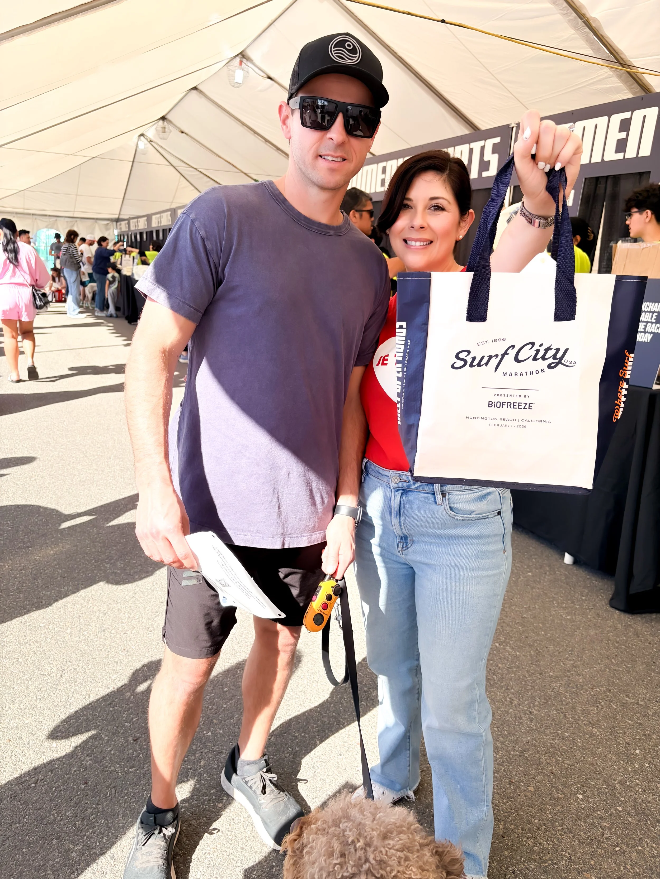 Half-Marathon race day pick up your bib for Surf CIty Marathon