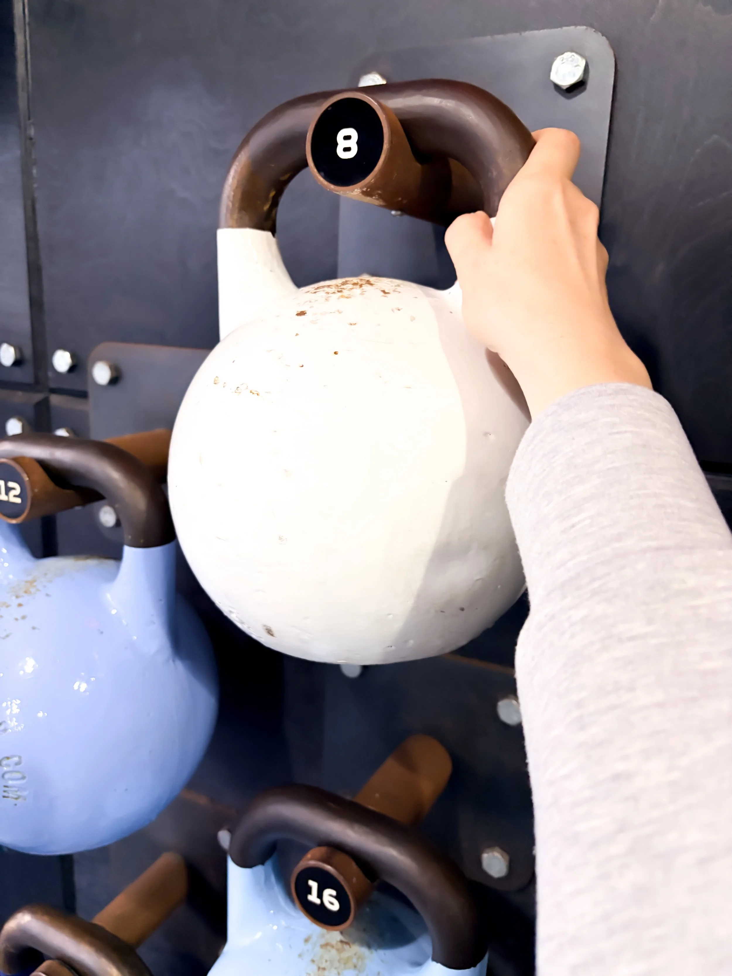 White kettle bells at the kimpton shorebrake resort