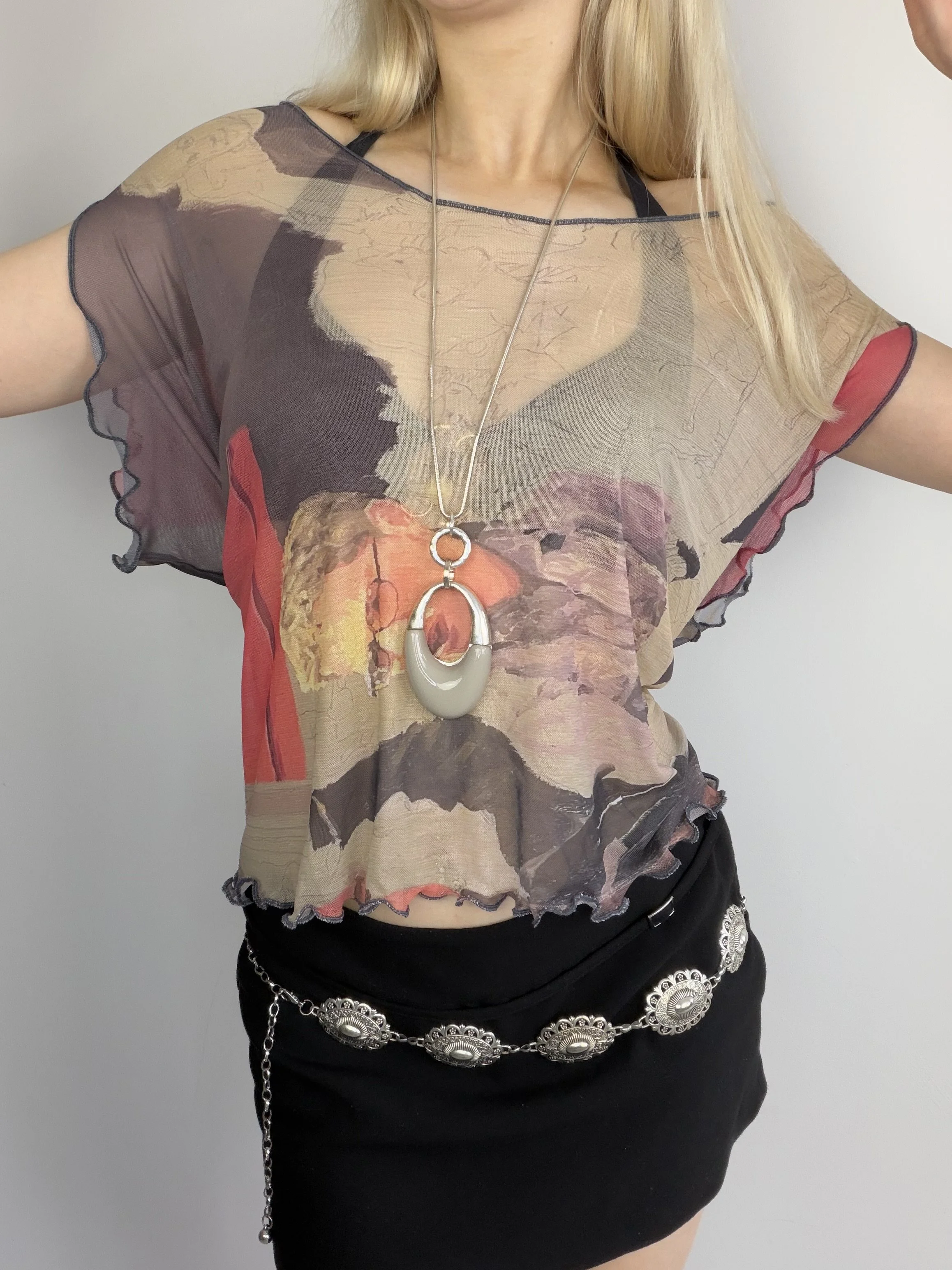 'Between Conversations' Tie Up  Slouch Top 2.0