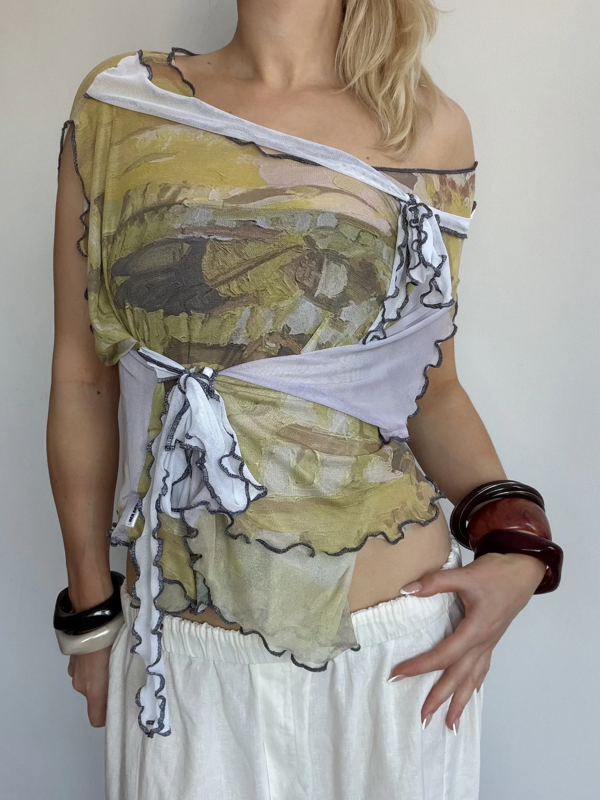 'Pompeii' Tie Up  Slouch Top 6.0