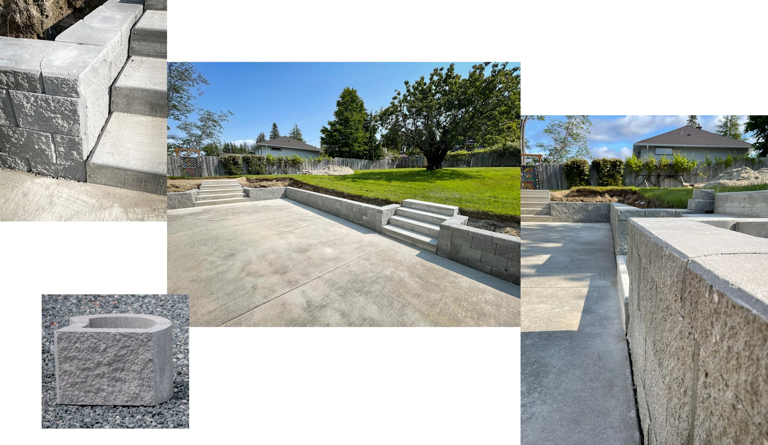 Terra Force retaining wall Stacked Construction Powell River B.C. Canada