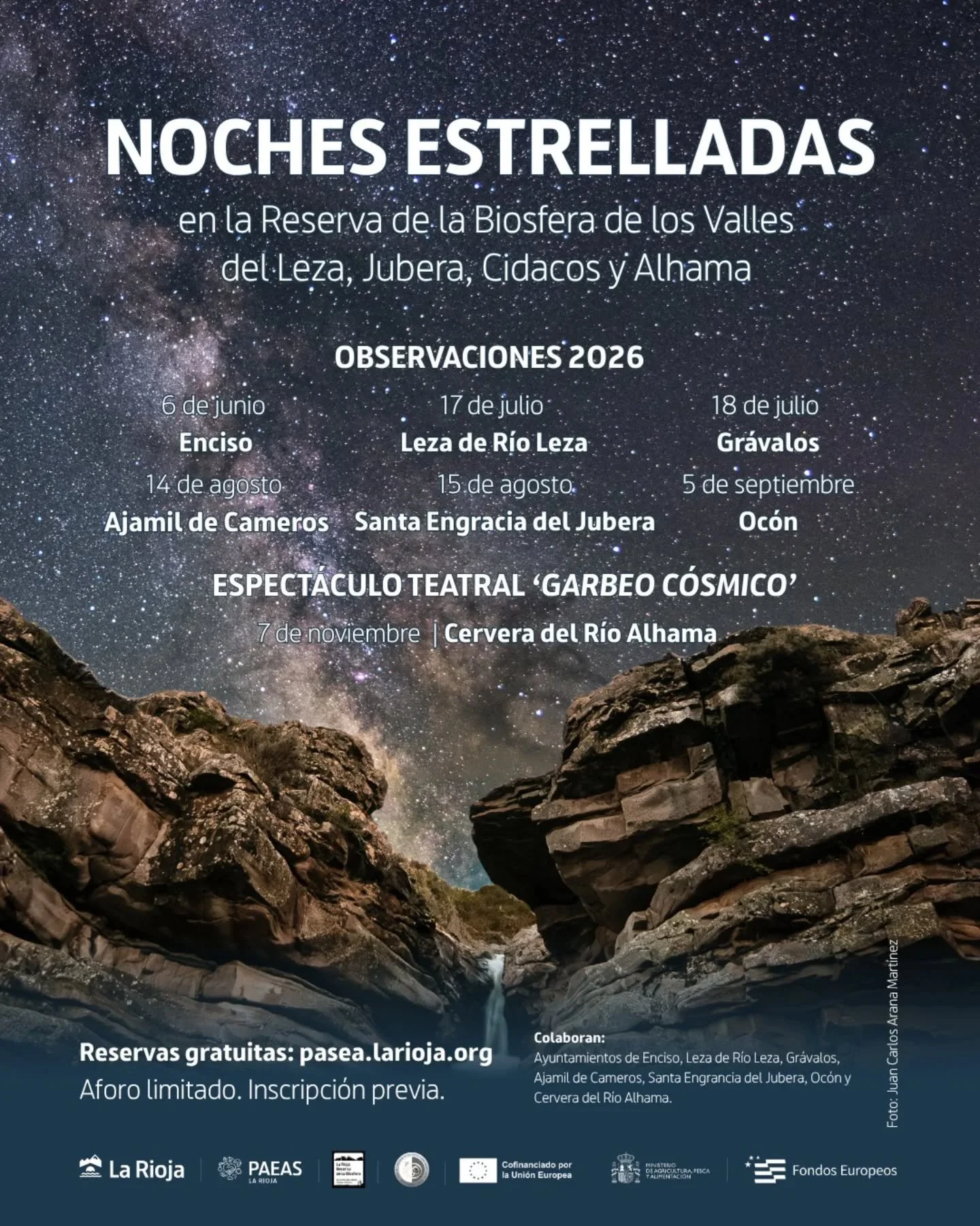 ✨🌌 Vuelven las &lsquo;Noches Estrelladas&rsquo; a la Reserva de la Biosfera de los Valles del Leza, Jubera, Cidacos y Alhama 🌿🔭
@reservabiosferalarioja @pasealarioja

@lariojaorg presenta una nueva edici&oacute;n de este programa de divulgaci&oacu