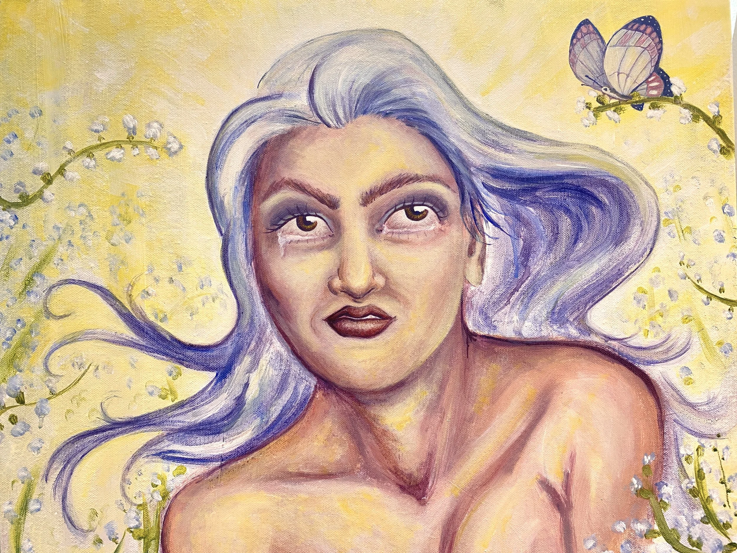 Sunburnt Tear - 16x20" acrylic