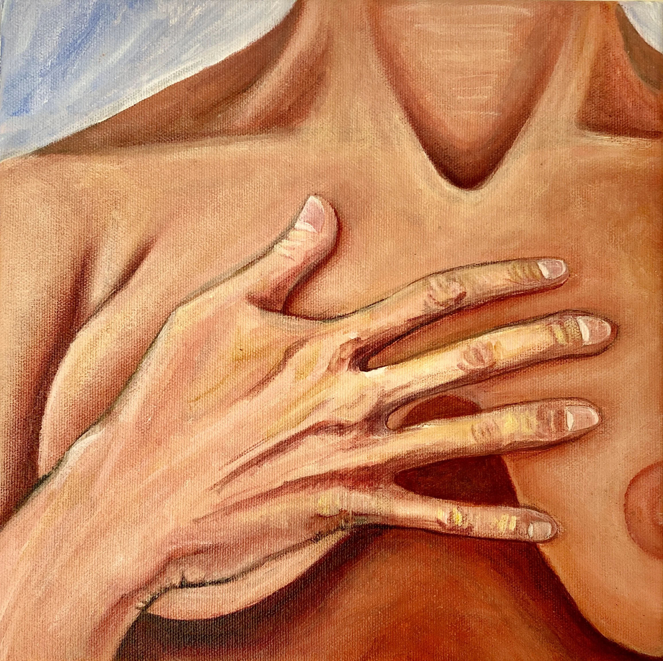Hand Heart - 12"x12" acrylic