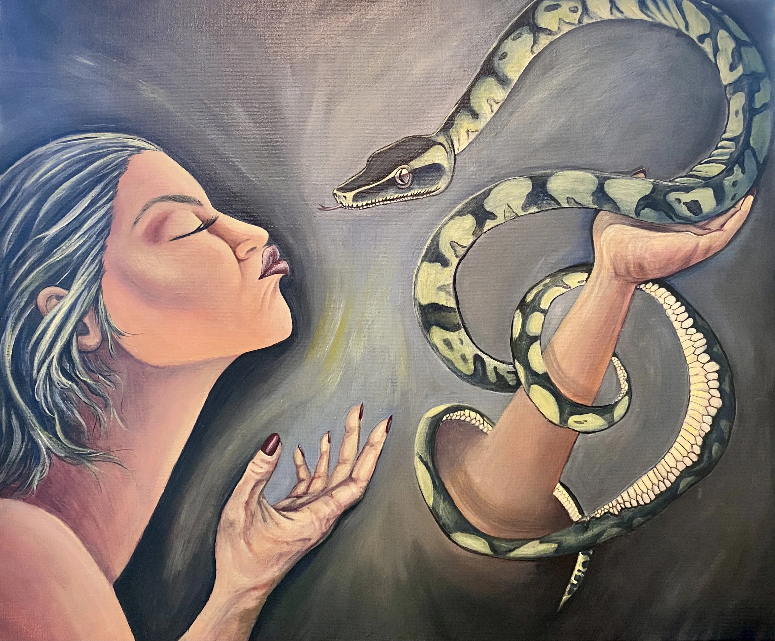 Snake Envy - 20"x24" acrylic