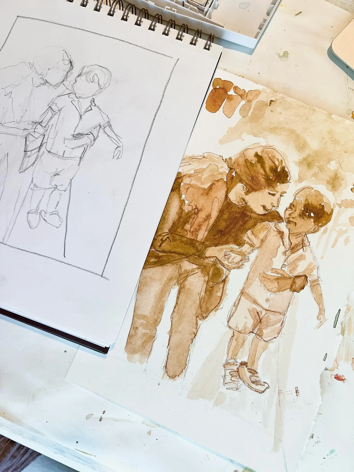 Prepping for a new commission!
Want your own mother and child painting? (or grandmother in this case 🥰) visit my website and send me a message. I’d love to hear from you!