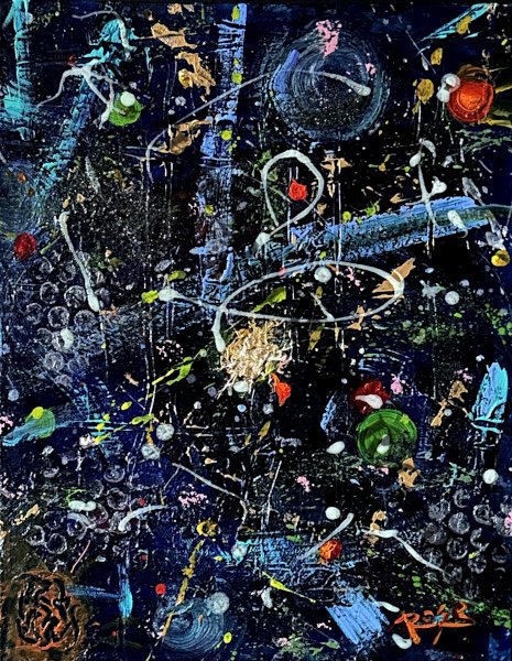 Galaxy 2, 16x20, Acrylic on canvas, 2024