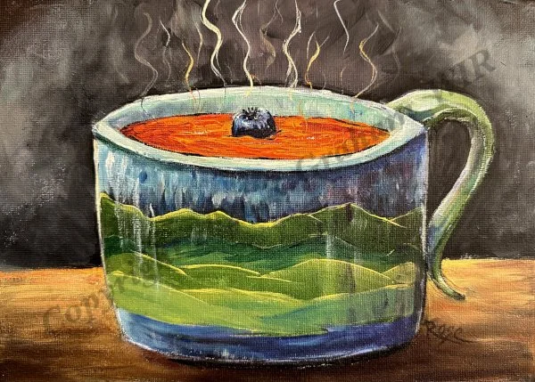A Blueberry in Tomato Soup, 8x10, 2026