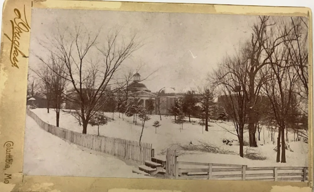 A snowy day between 1885-1892. Laws Observatory visible