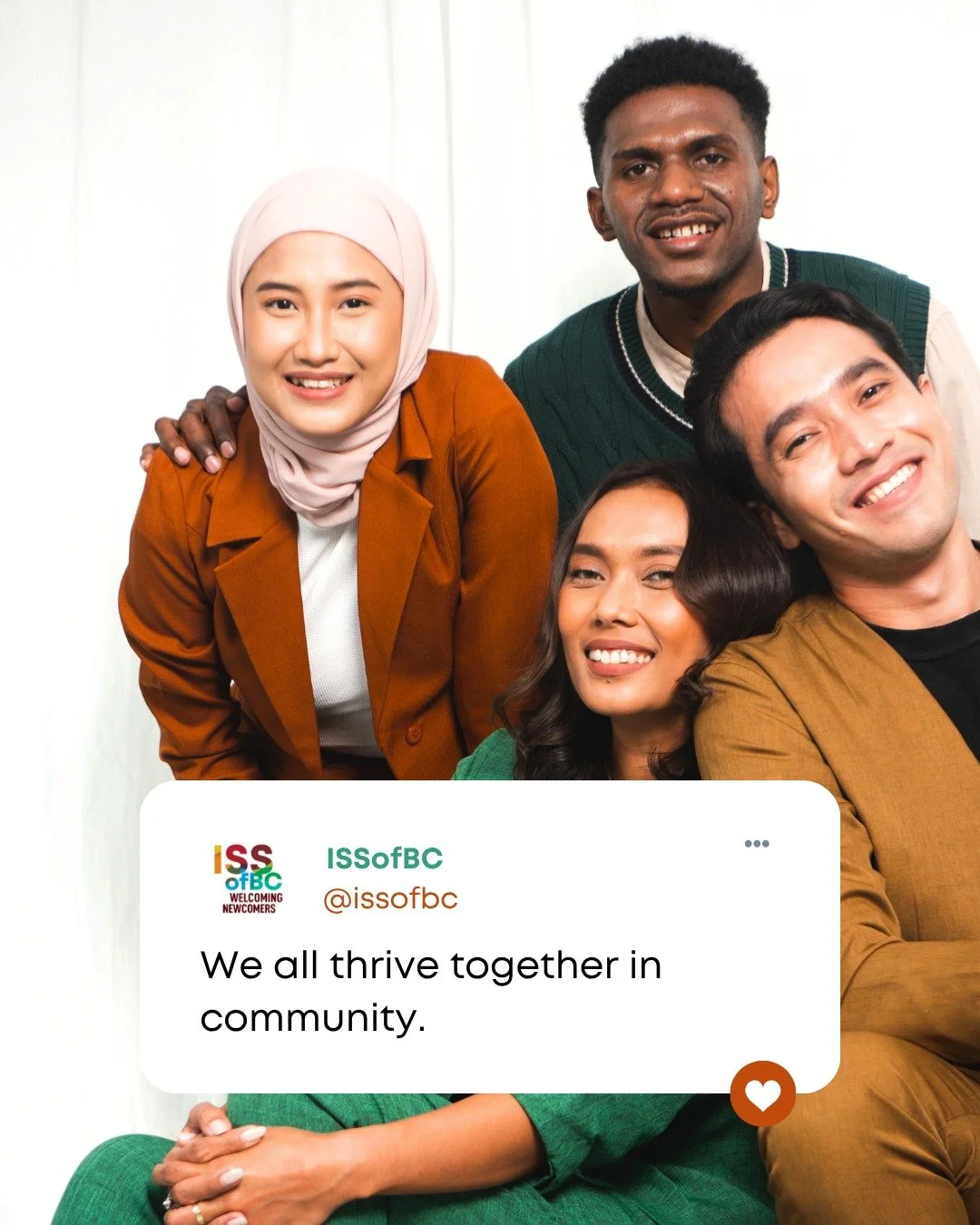 &ldquo;We all thrive together in community.&rdquo;

Something we at TCC have in common with Immigrant Services Society of BC (ISSofBC) is our shared vision of lifting each other up through community. 

For over 50 years, ISSofBC has been offering sup