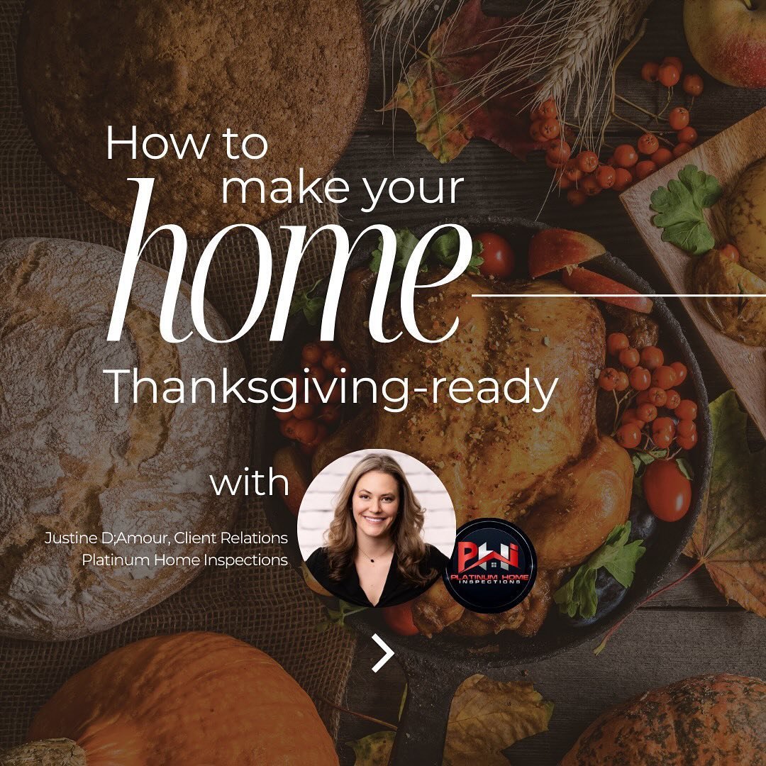 🦃⬇️ What are you most looking forward to on Thursday: food, family, parade, football - or simply a day off? Drop it in the comments! I&rsquo;m Team Family 🤗

Check out these #home tips I created with certified master home inspector Chris at @platin