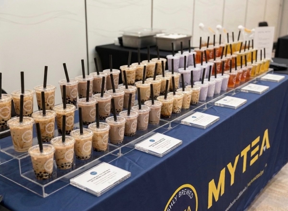 Not just drinks &mdash; an experience.

MYTEA Catering @mytea_usa offers a beautifully presented tea service for events. From our Signature Milk Tea with brown sugar boba to Strawberry Green Tea and our new Taro Milk Tea, MYTEA Catering brings a refr