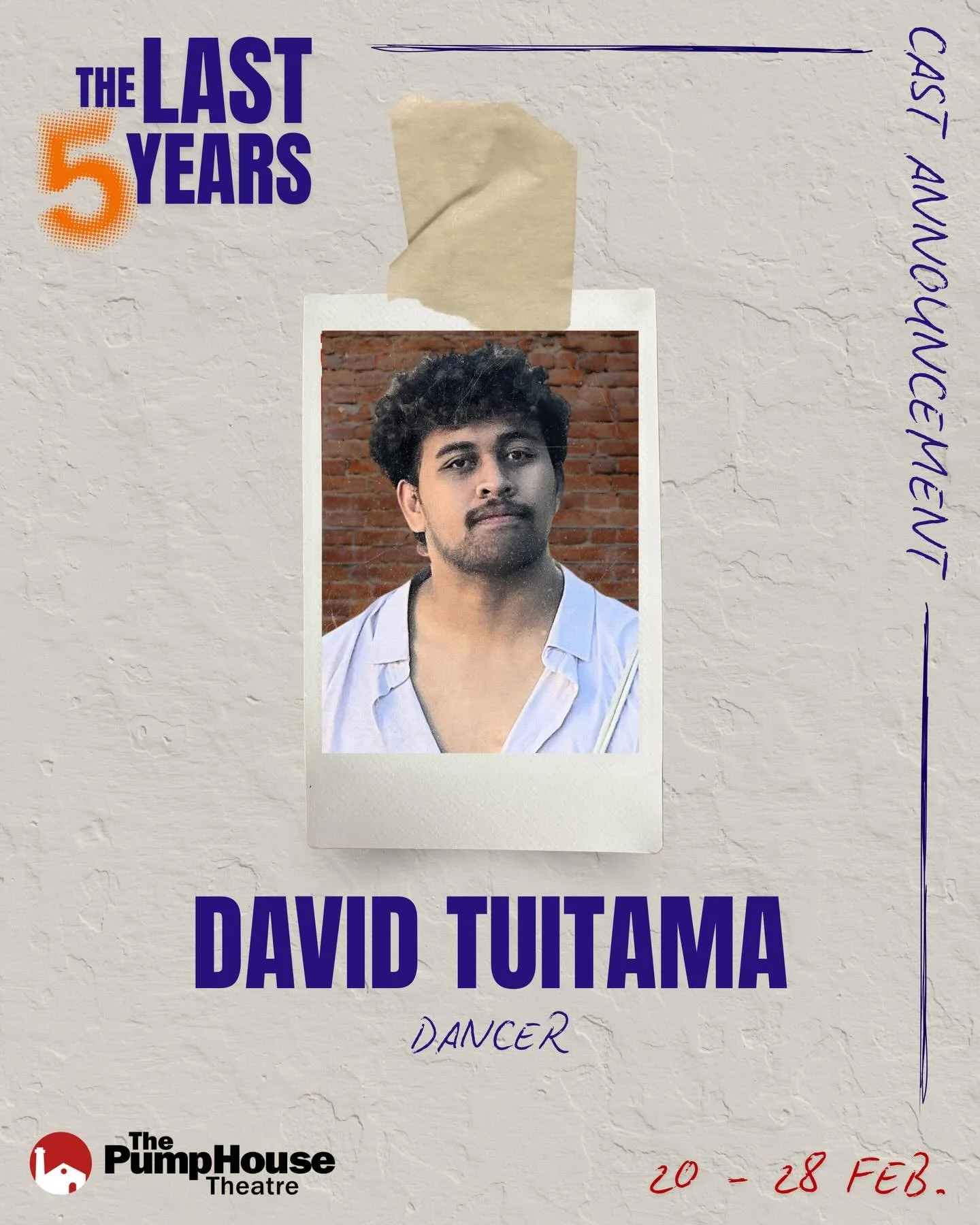 meet our dancers ❤️&zwj;🔥

DAVID TUITAMA
@david_aqt 

see him dance at @thepumphousetheatre in every show from 20th-28th Feb 💋

#TheLastFiveYearsNZ