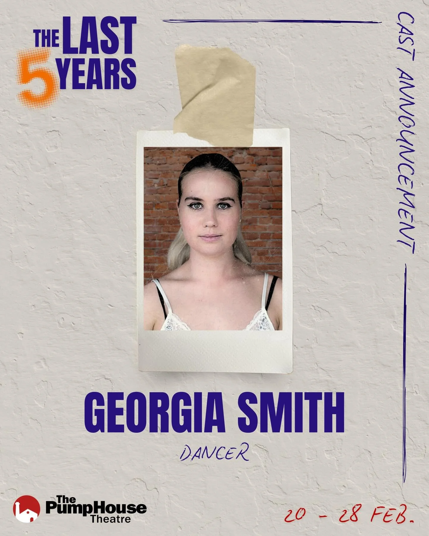 meet our dancers ❤️&zwj;🔥

GEORGIA SMITH
@georgia_alice__ 

see her dance at @thepumphousetheatre in every show from 20th-28th Feb 💋

#TheLastFiveYearsNZ