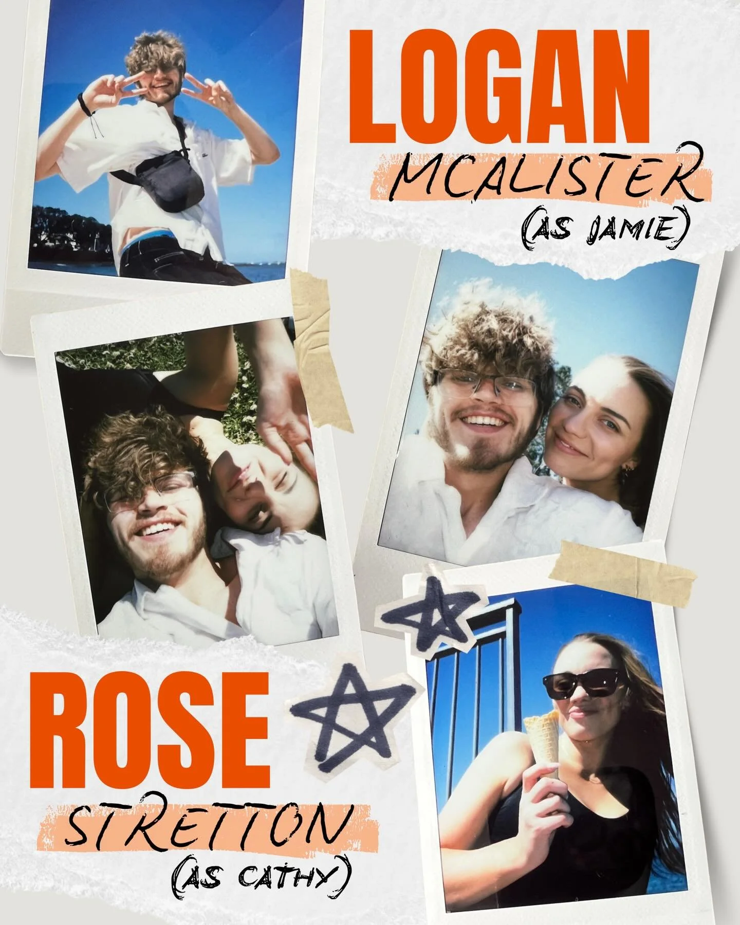 meet our cast 💋

LOGAN MCALISTER as Jamie
ROSE STRETTON as Cathy 

See them onstage in our &lsquo;Orange Cast&rsquo; performances:
🧡Fri 20th (7:30pm)
🧡Sat 21st (7:30pm)
🧡Mon 23rd (7:30pm)
🧡Wed 25th (7:30pm)
🧡Thurs 26th (7:30pm

tickets live now