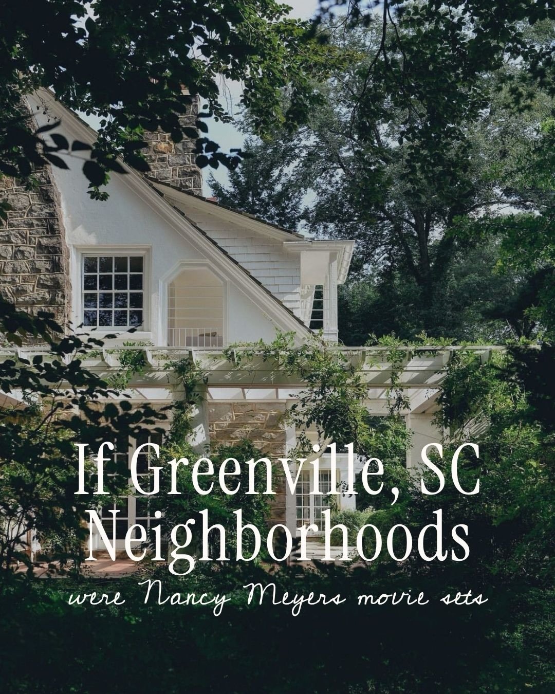 I see Nancy Meyers houses all over Greenville 🤍

These are a few of my favorite neighborhoods, each one has a completely different feeling.

Comment LIFESTYLE for a curated Greenville Neighborhood Guide, and DM me or click the link in my bio if you&