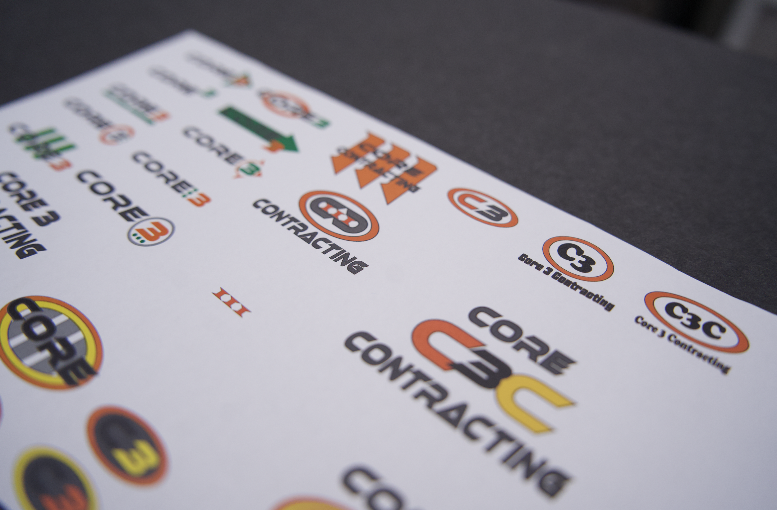 Construction company logo design concepts and branding development by 2ten Marketing