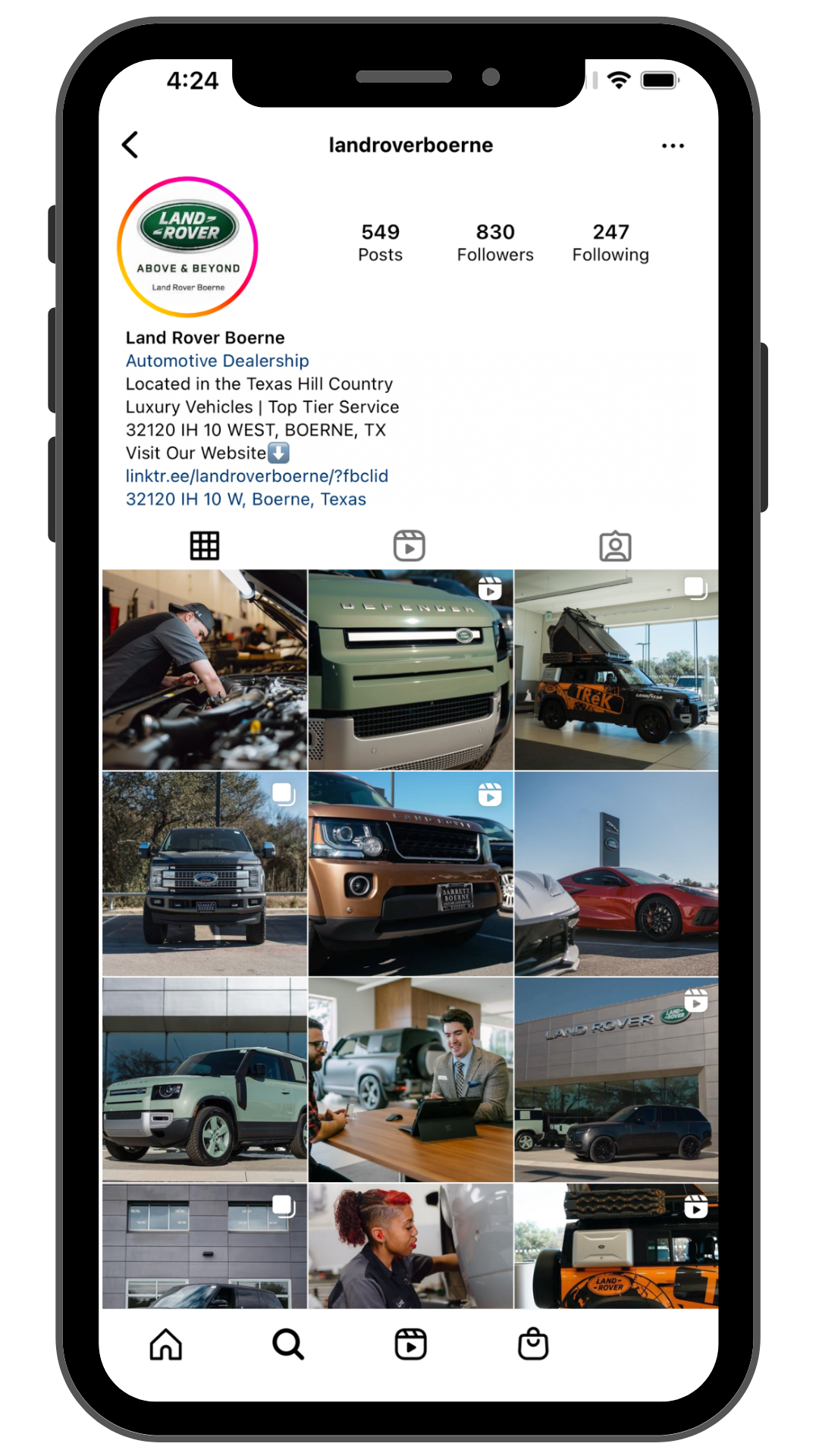 Land Rover Social Media Content in San Antonio Texas