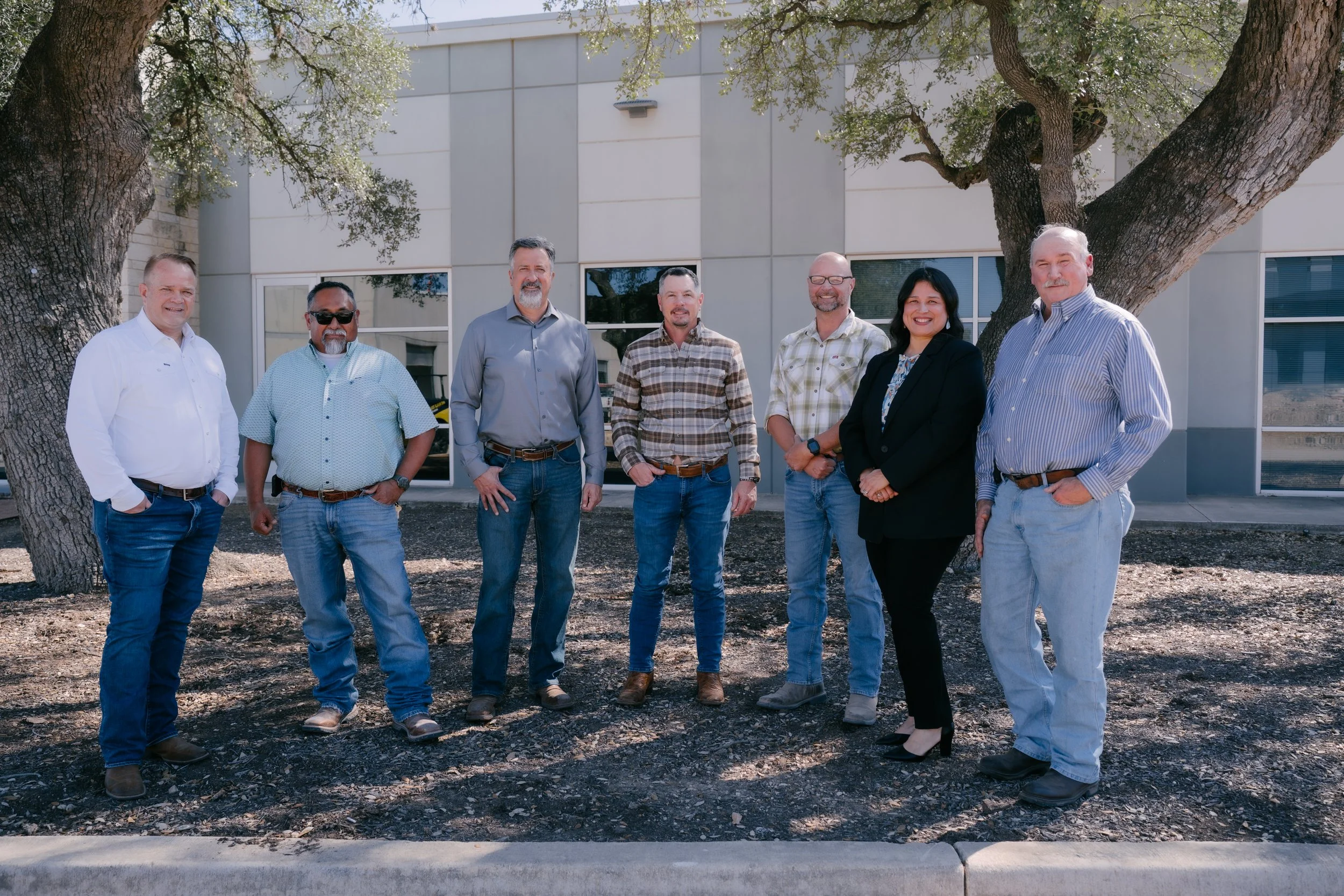 Professional team photography for Core 3 Contracting construction company branding in San Antonio