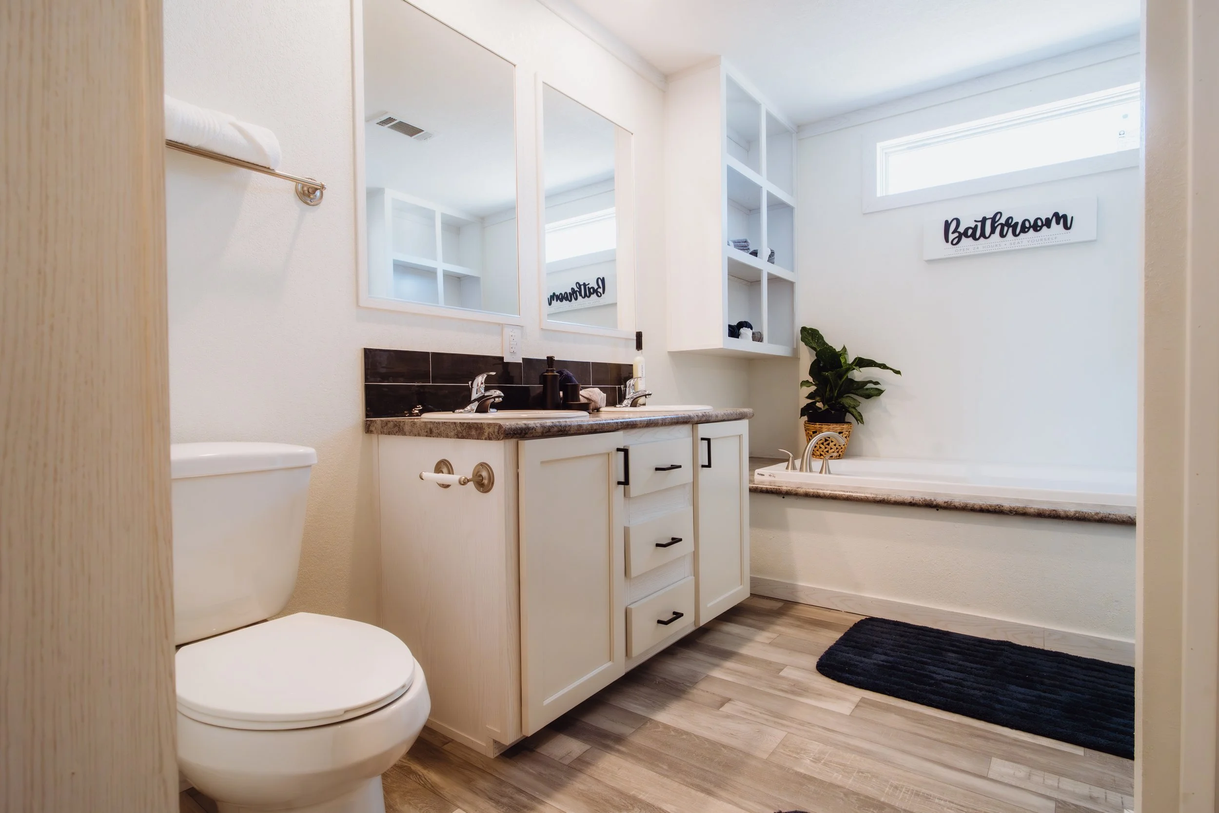Bathroom interior photography at Homestead Corpus Christi manufactured home community