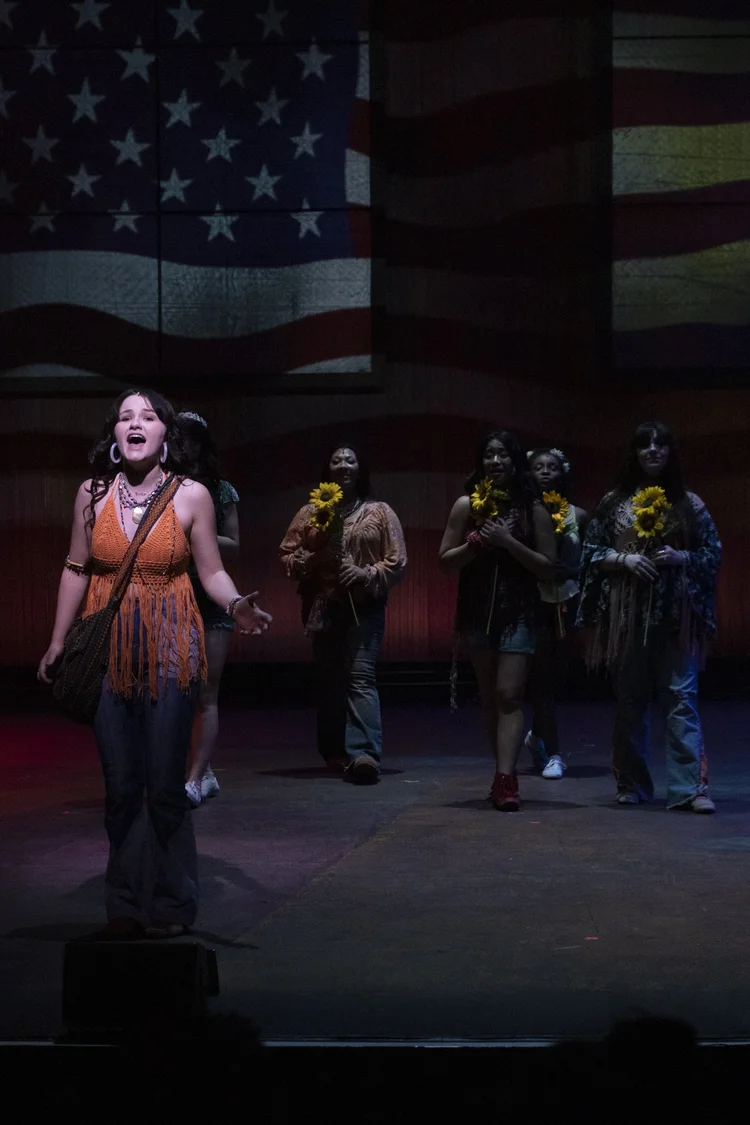Kennedy Kemmerer performing in Hair the Musical