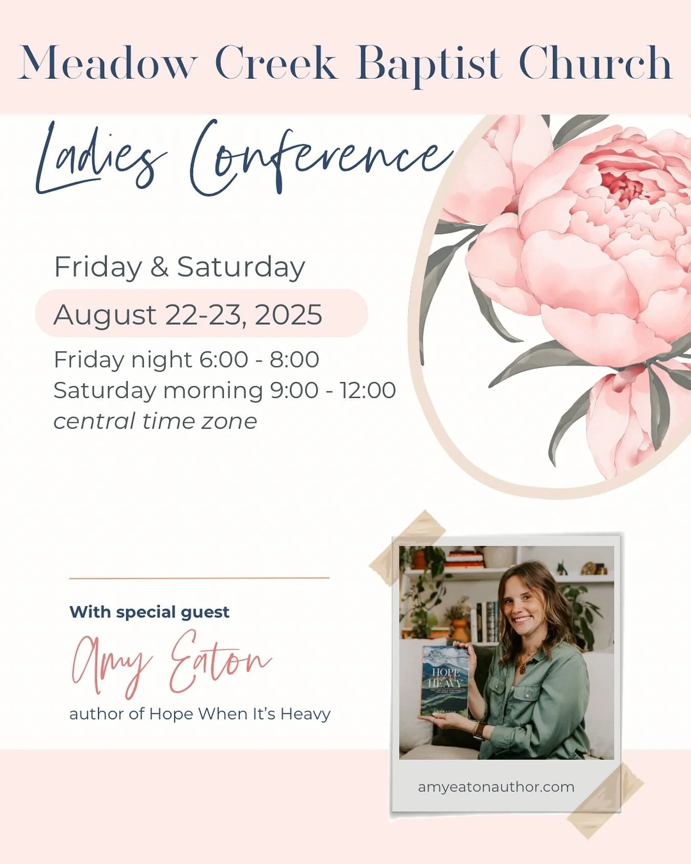 I would love your prayers as I have the honor of speaking at a conference this Friday night and Saturday morning.
I’m so grateful for this opportunity and my heart’s desire is to glorify Him.
As I’ve been praying and preparing f