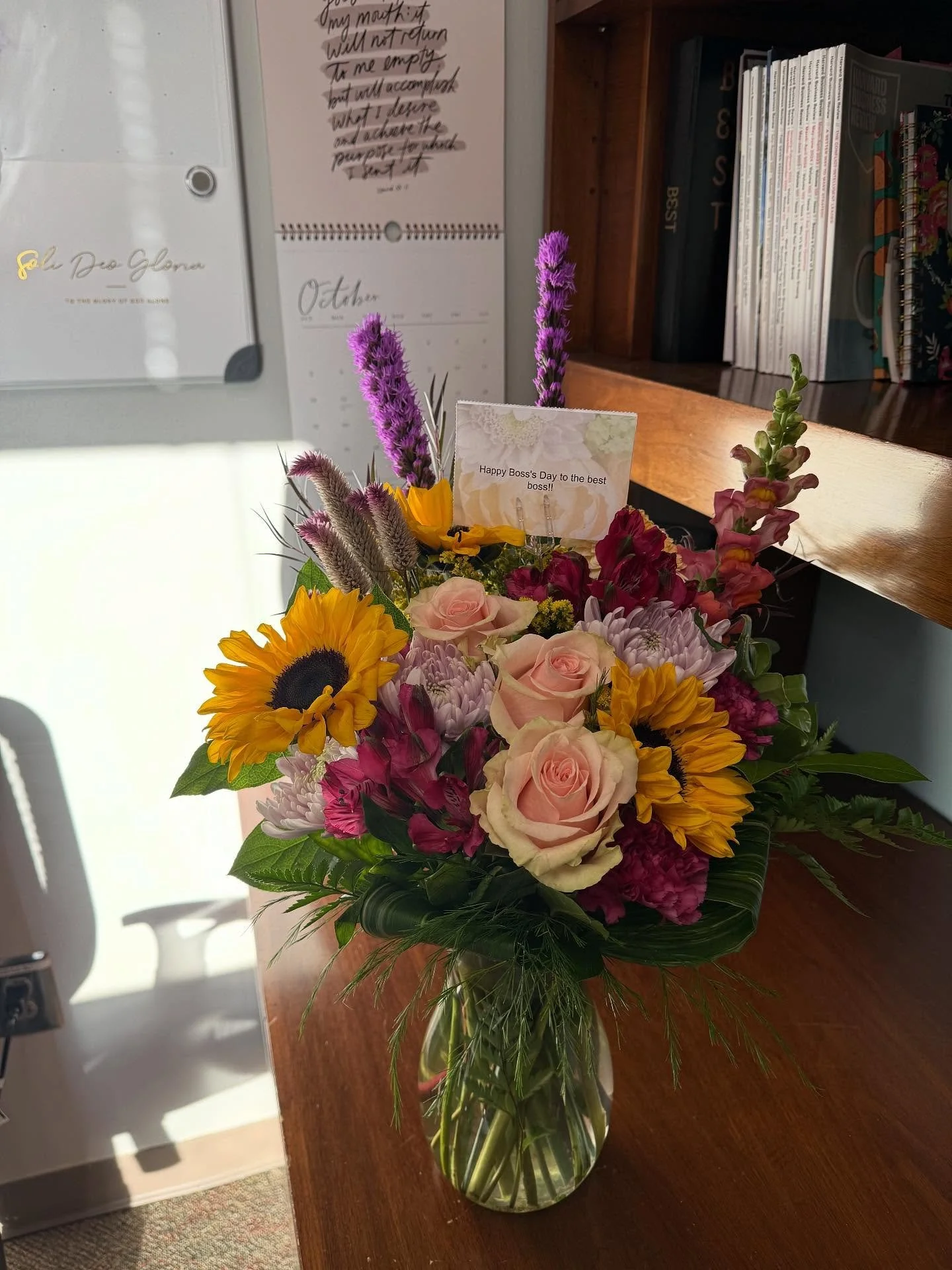 Was surprised by my amazing team this morning with these beauties at work 🥹 grateful to get to work with such fantastic people 💗 (I like to say they&rsquo;re the boss, and I&rsquo;m just here to empower them to do the amazing work they do!)