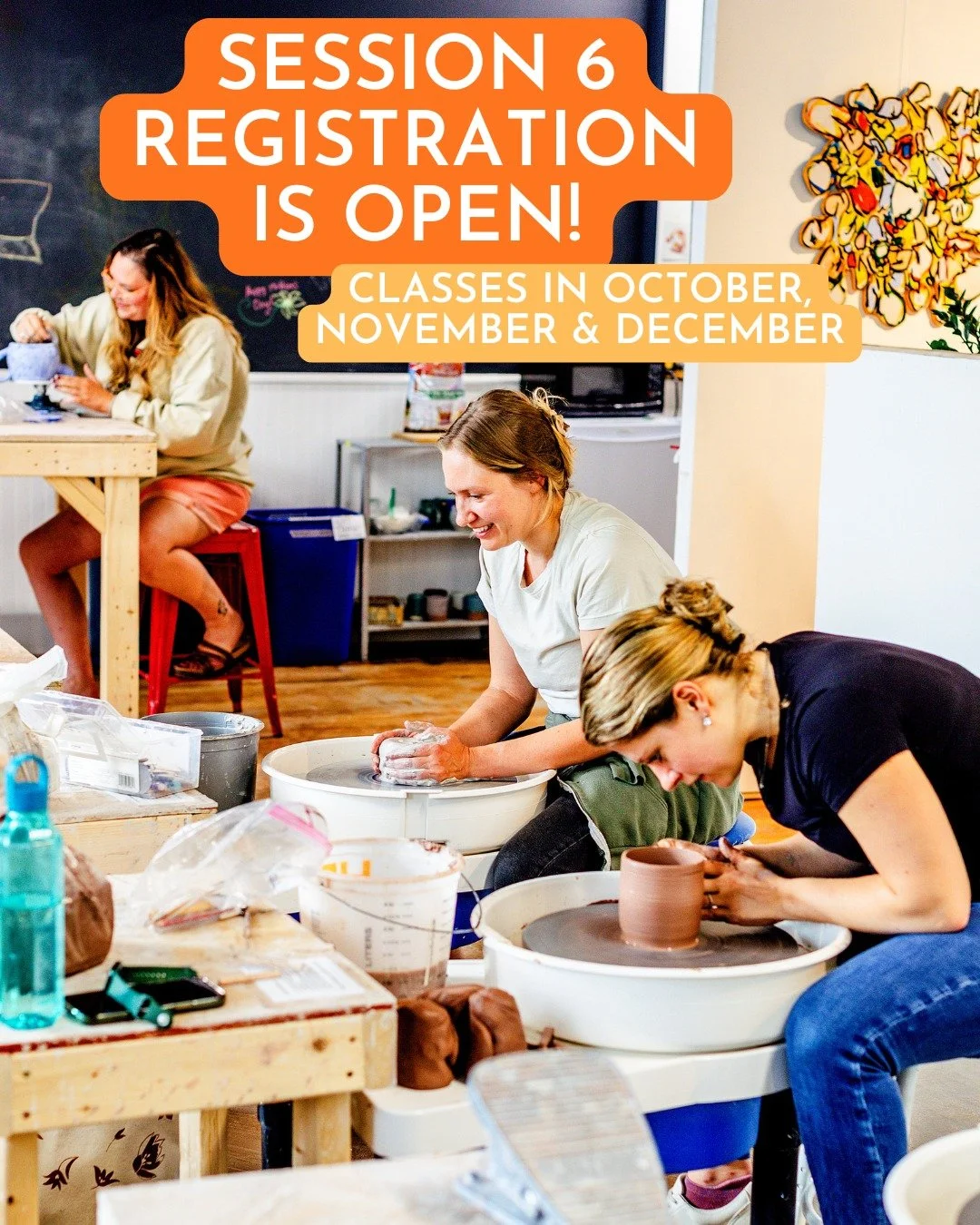 NEW CLASSES OPEN: Our last session of 2025 is open for registration! Discover how relaxing and meditative clay can be. Immerse yourself in a new hobby or get serious about pottery. We welcome beginners and more advanced alike. Check out our classes a