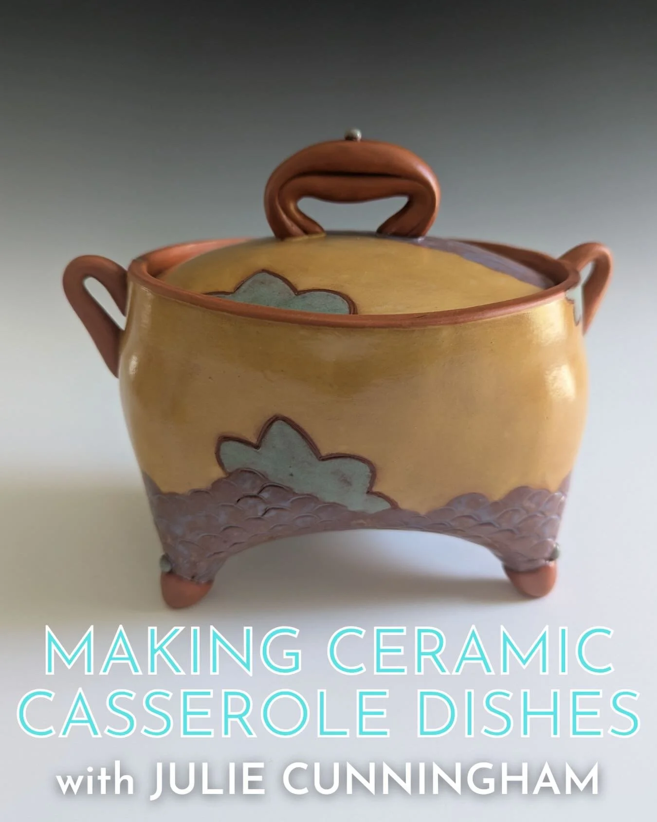 WORKSHOP ALERT THURSDAY MAY 28 6-9pm: Using your own original handmade bakeware that you can use for years simply adds to the delight and satisfaction of making a delicious casserole or beautiful pie to share. 

Our guest artist, Julie Cunningham, is
