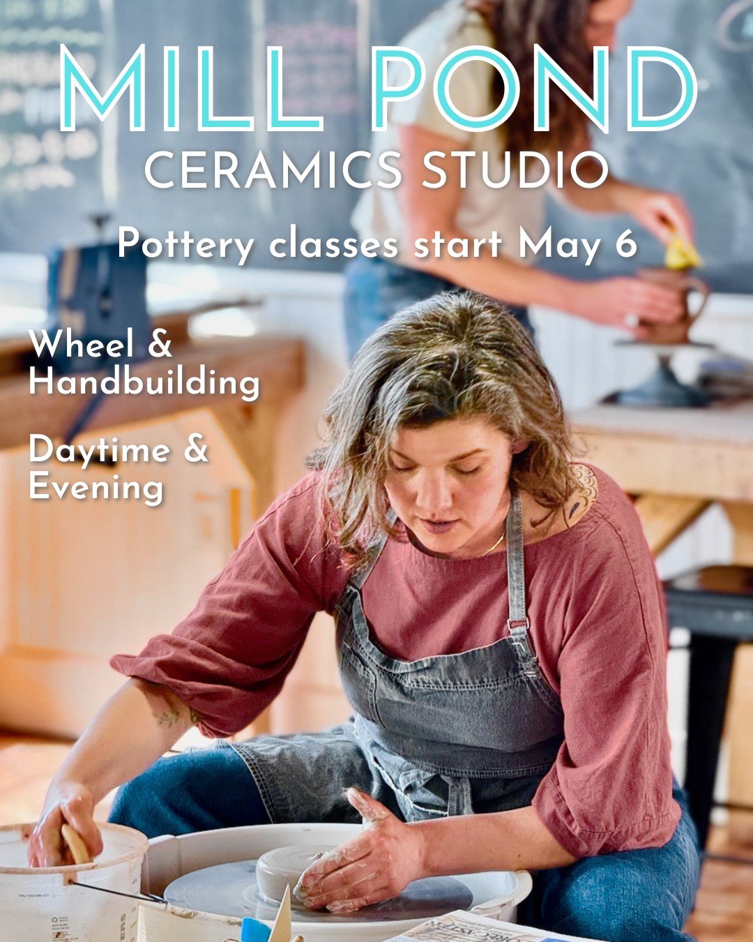 Spring into a pottery class! 🌷☀️ We have daytime and evening class options in wheel and handbuilding. Classes are now open for registration. Complete beginners welcome. We also have an intermediate/advanced class for those that want to go beyond Fou