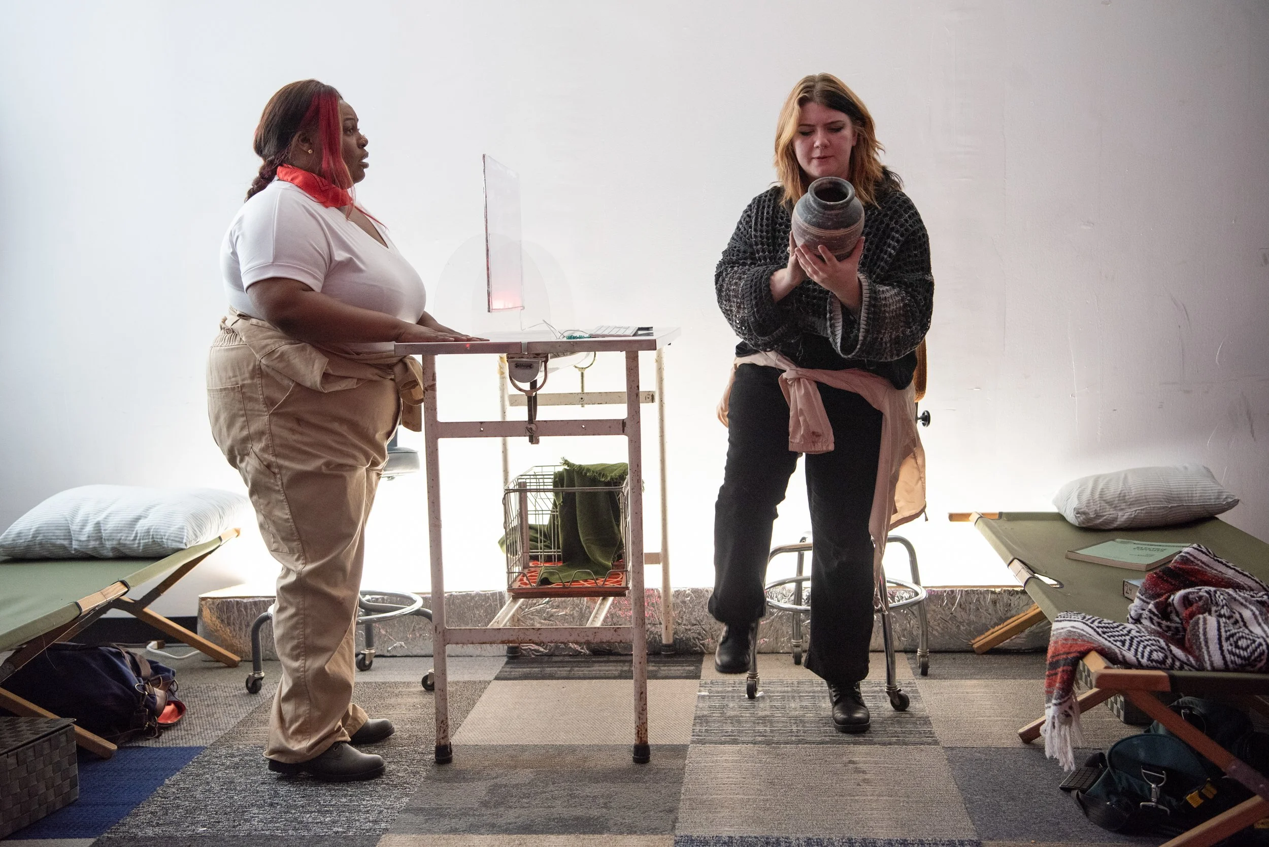 
A surprising immersive experience at the top of Act 2 as we journey into a side room and into the past. 