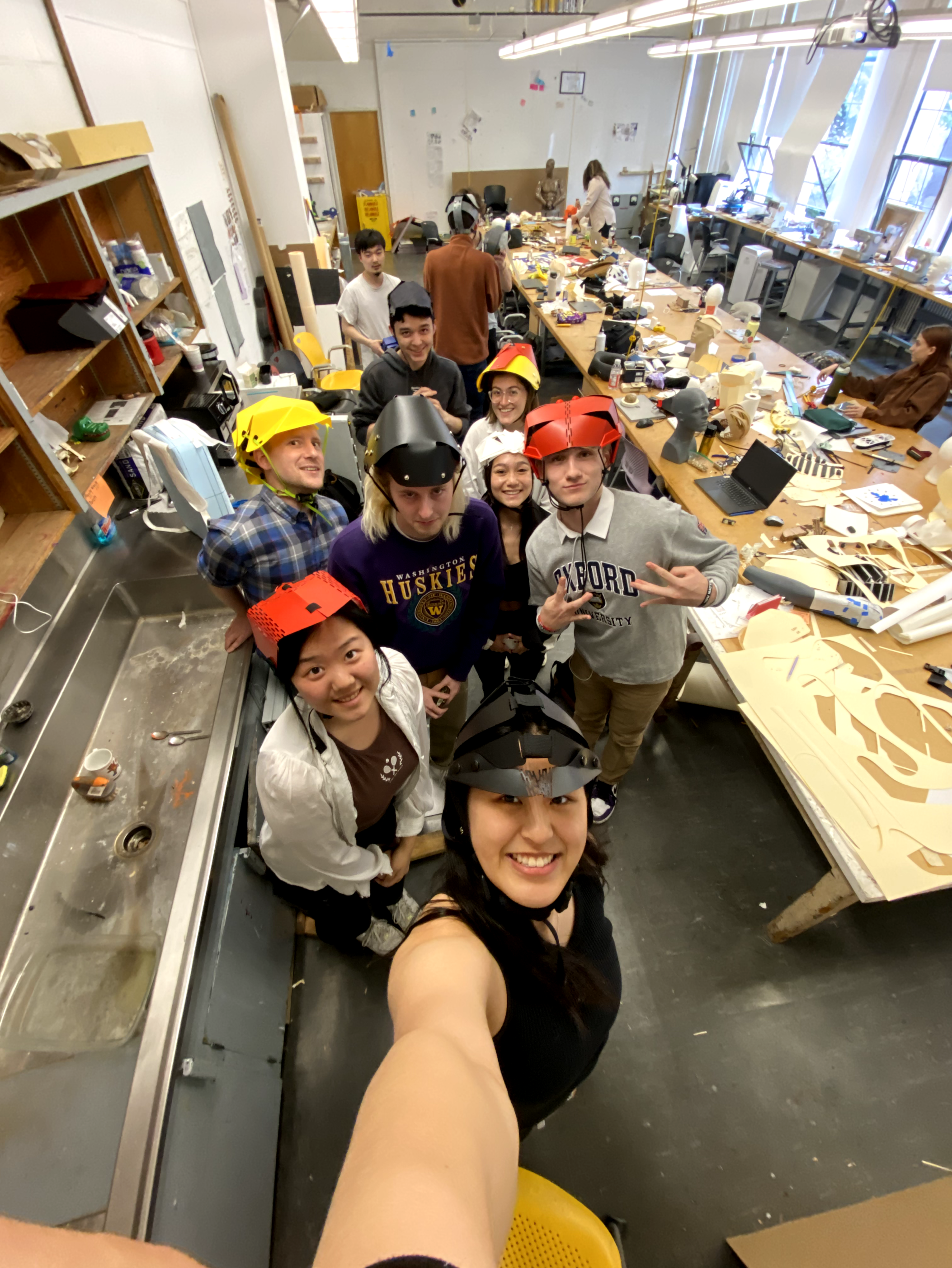 Finished helmets with the cohort!