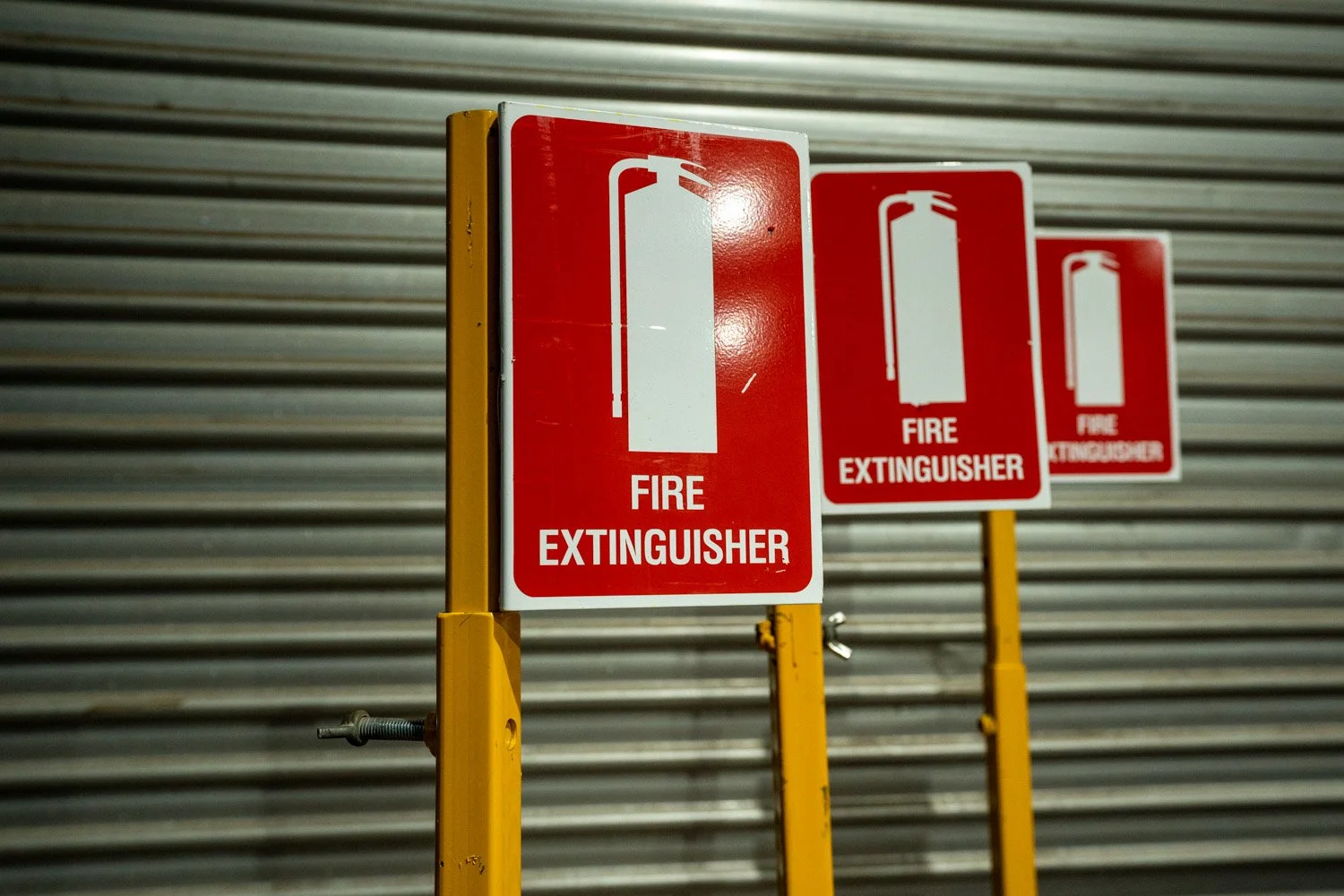 Foam Fire Extinguishers and Safety Poles