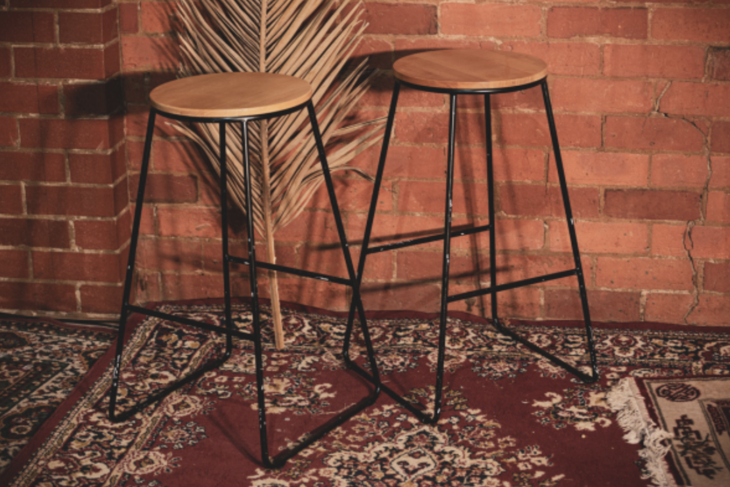 Timber Topped Bar Stool