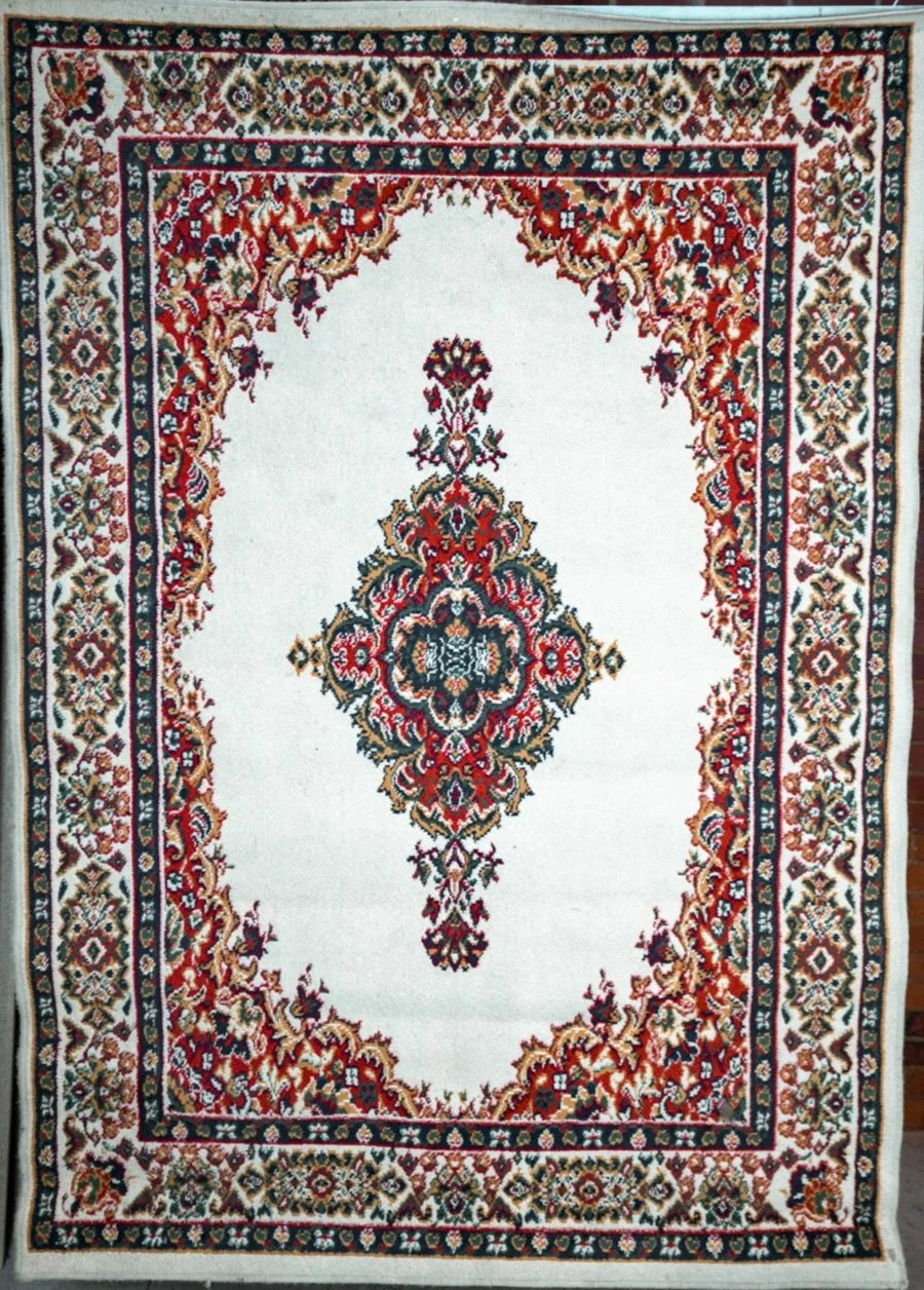 Crisp White Base - Persian Rug (Large)