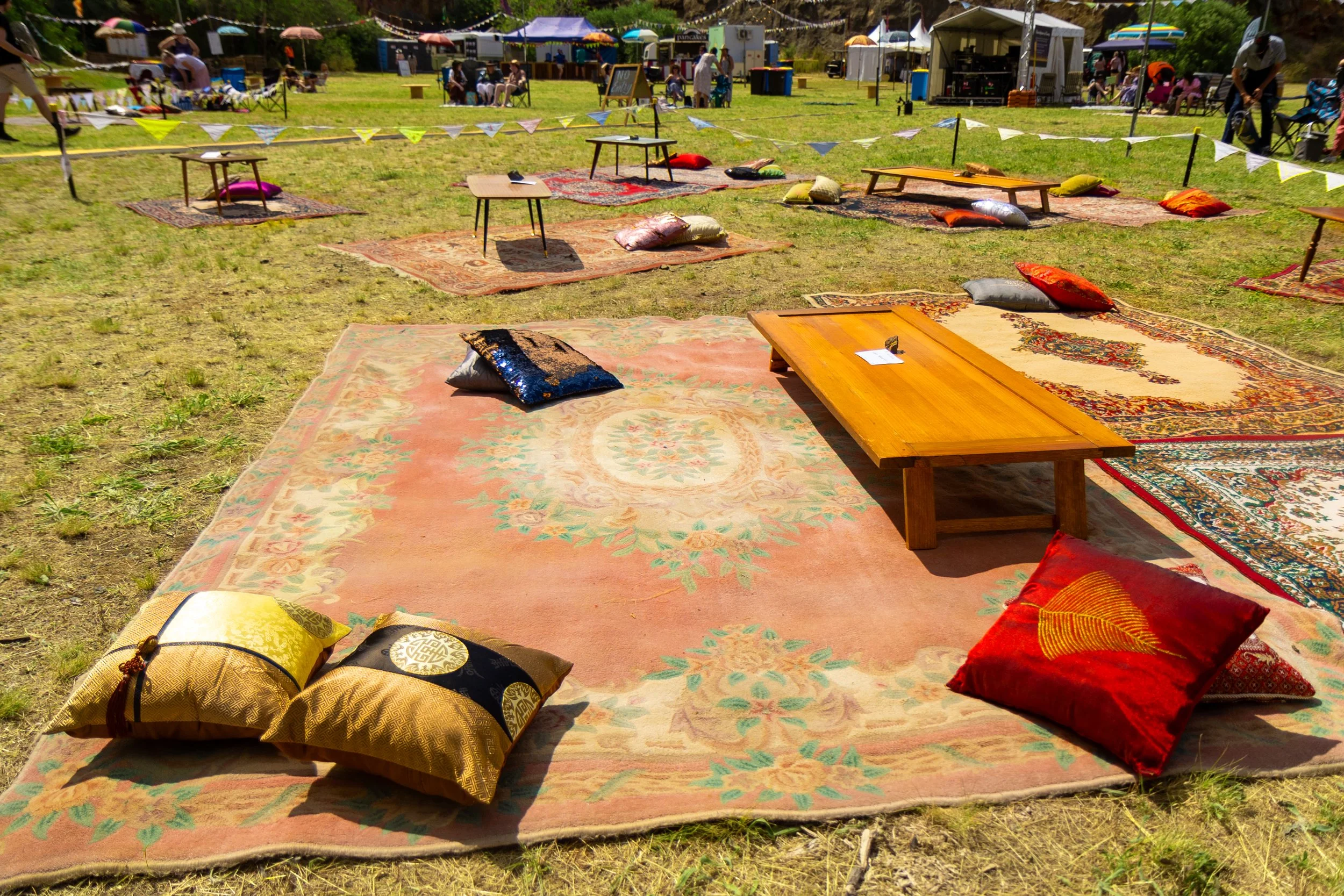 A shot of the VIP section at the Dookie Quarry.