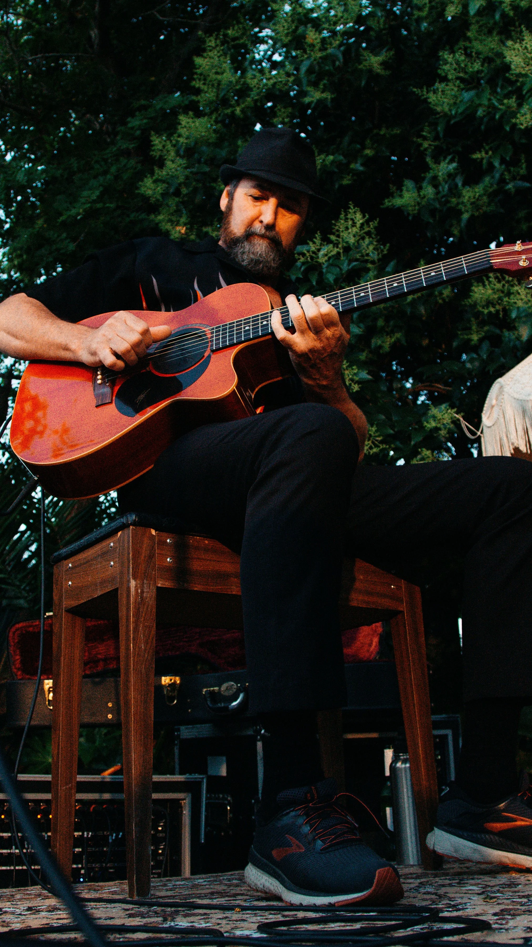 Guitarist entertaining crowd at Secret Garden Gig.