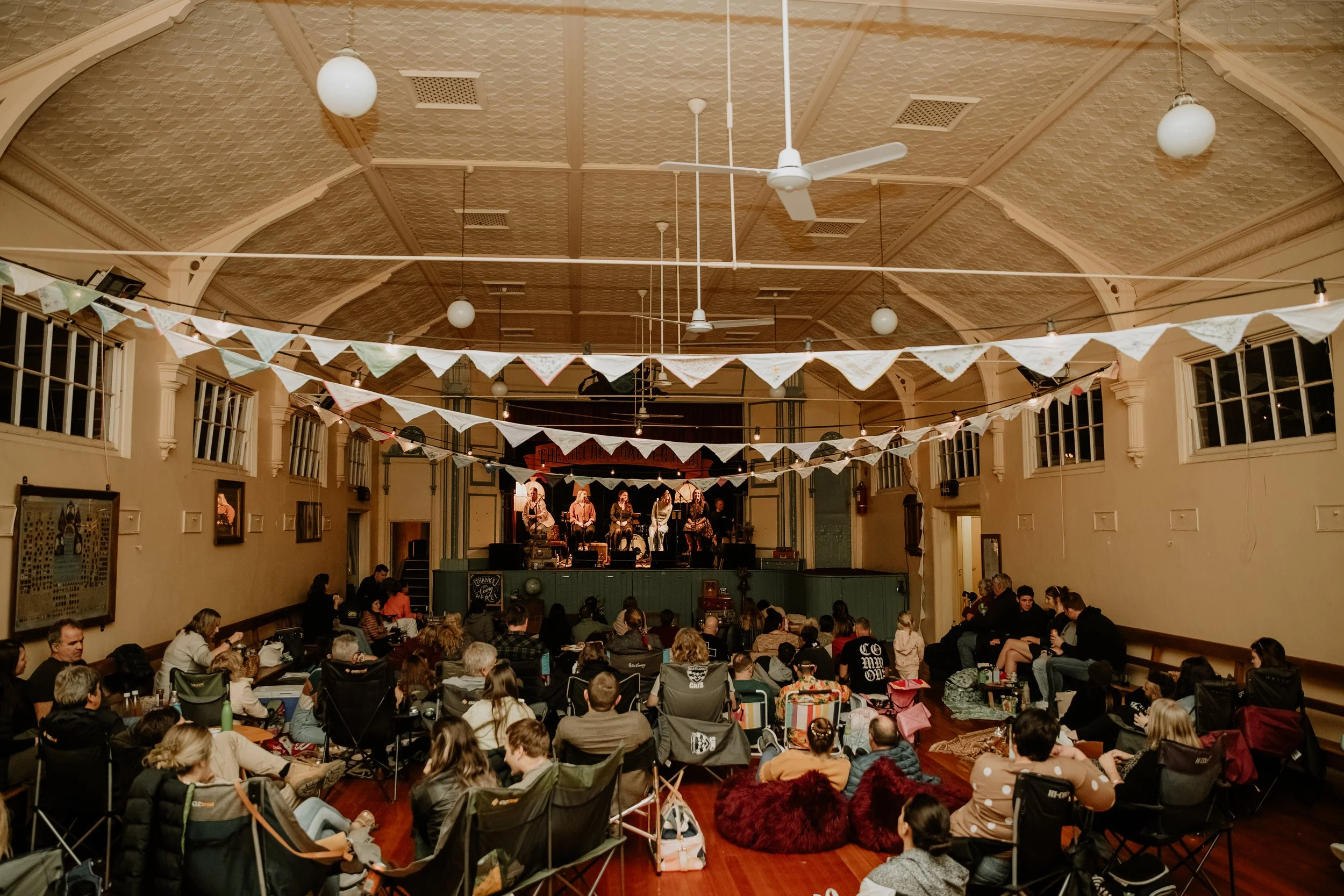 The crowd at The Secret Garden Gigs in the Tally Hall.