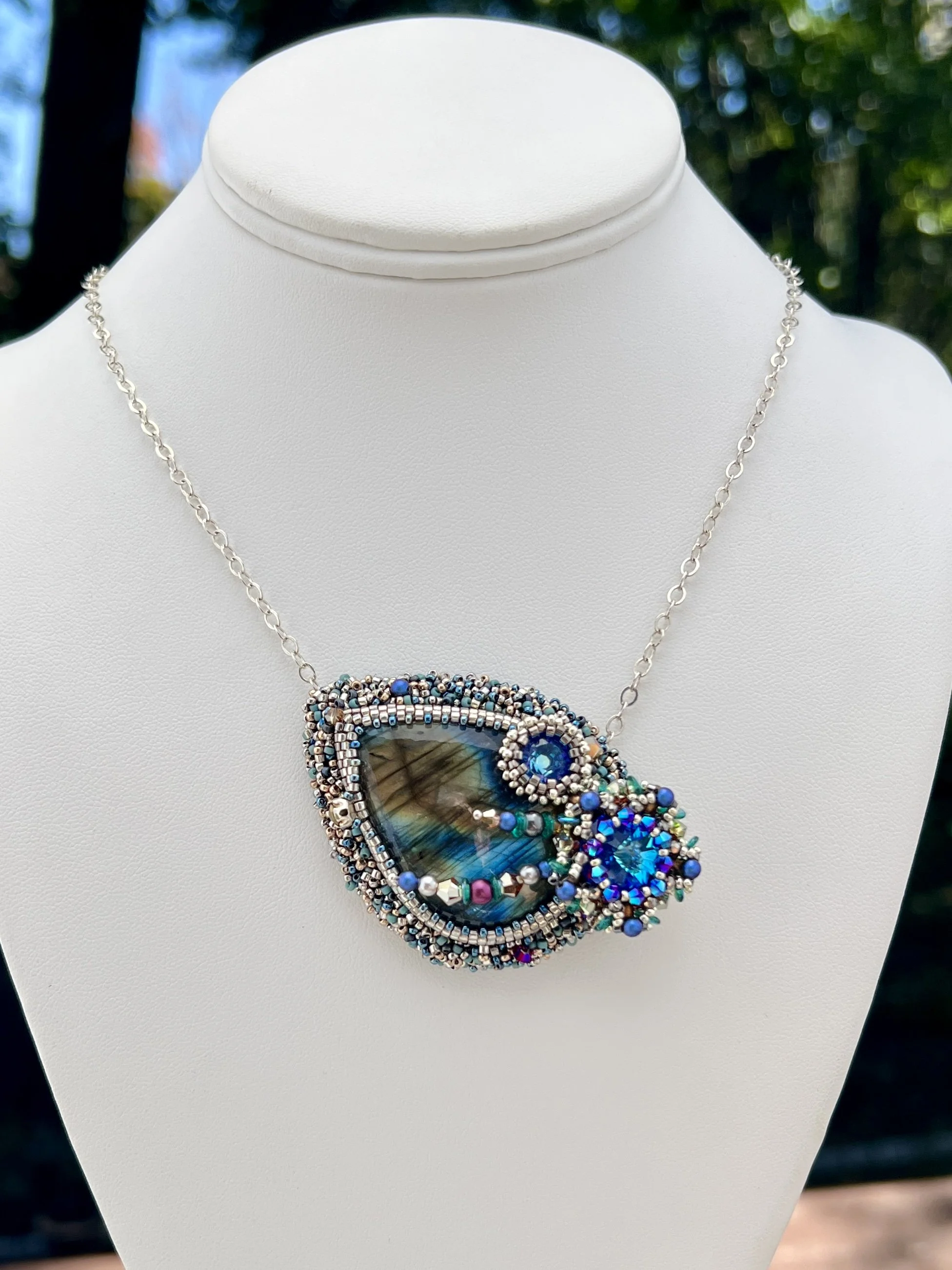 Cool Blue Labradorite Pendant