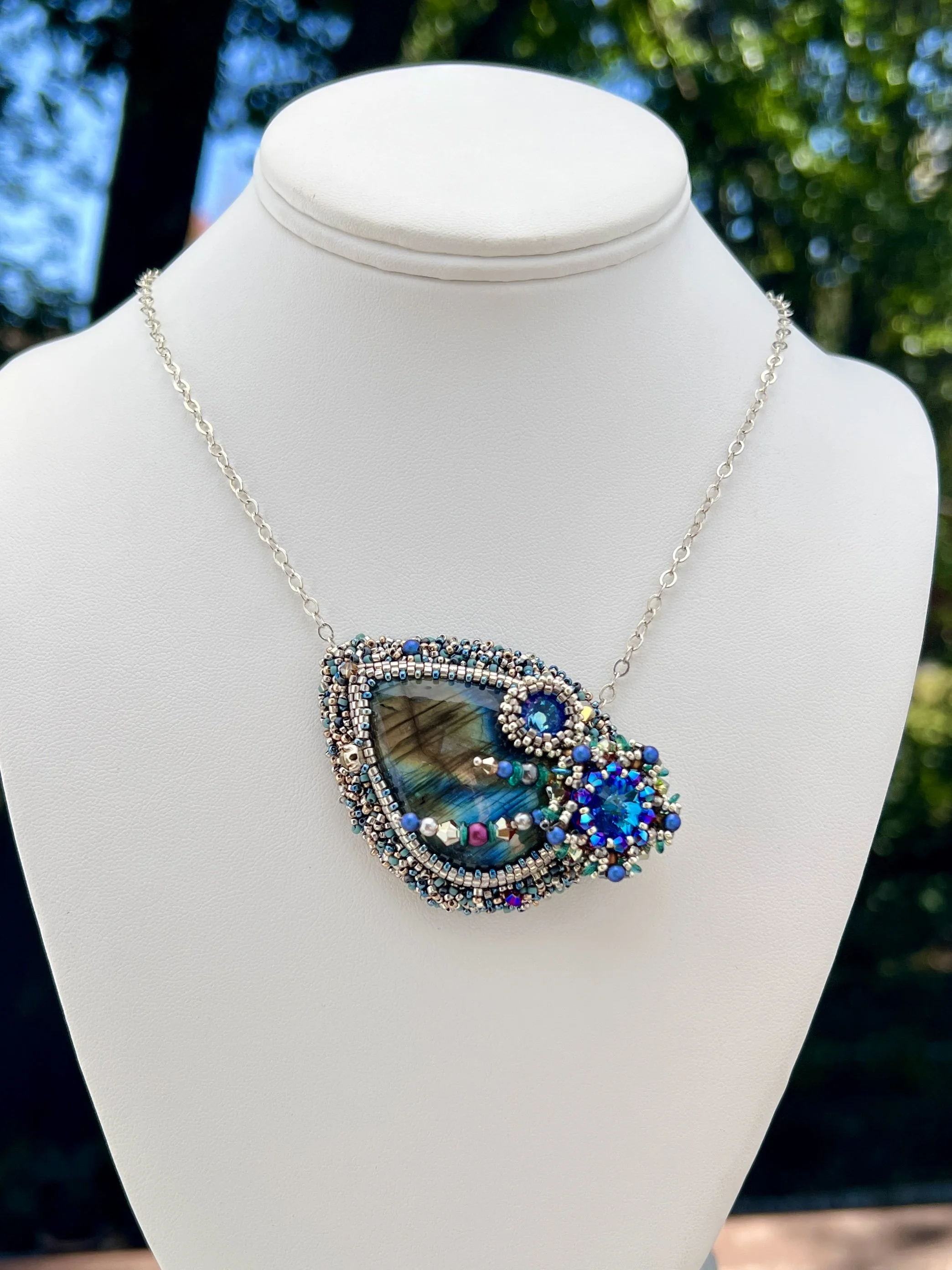 Cool Blue Labradorite Pendant