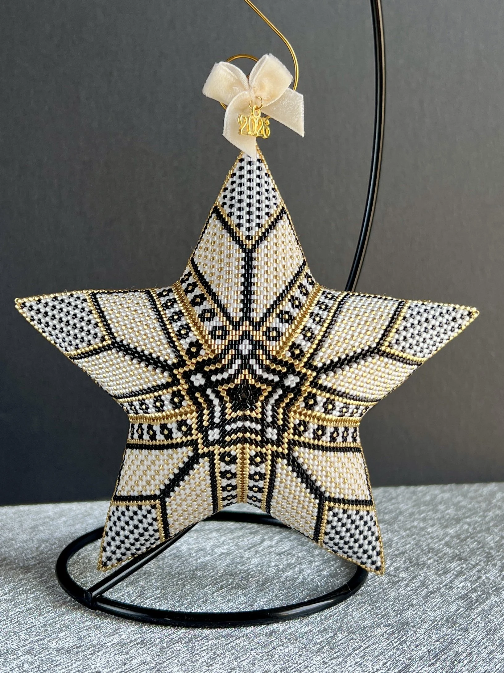 2026 Heirloom Beaded Star Ornament — Art Deco