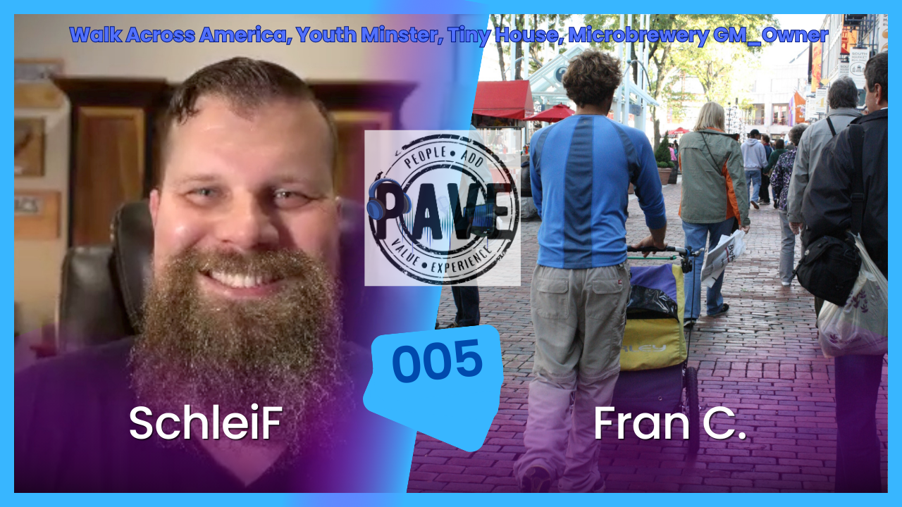 Epsidoe005 Walk Across America Youth Minister Tiny House Microbrewery GM_Owner Fran C episode artwork