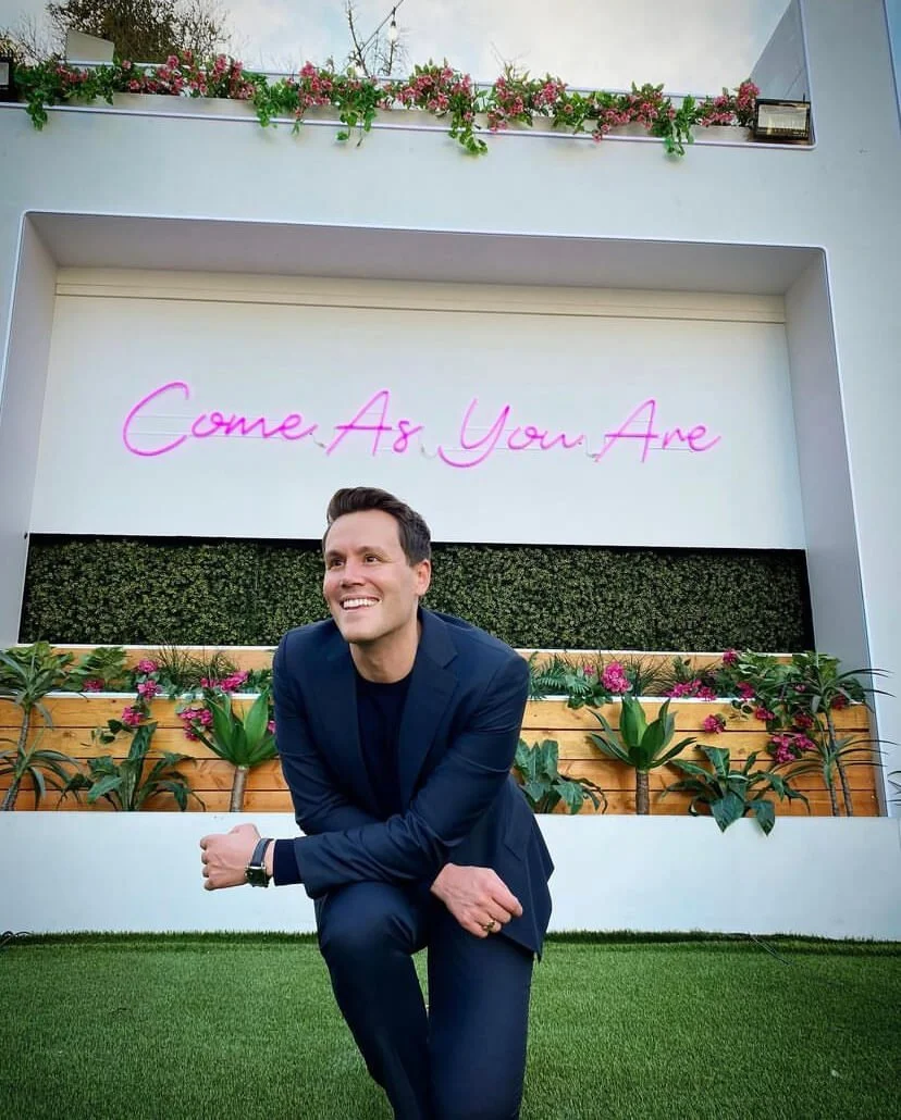 Matthew Hoffman on set at Love Island USA