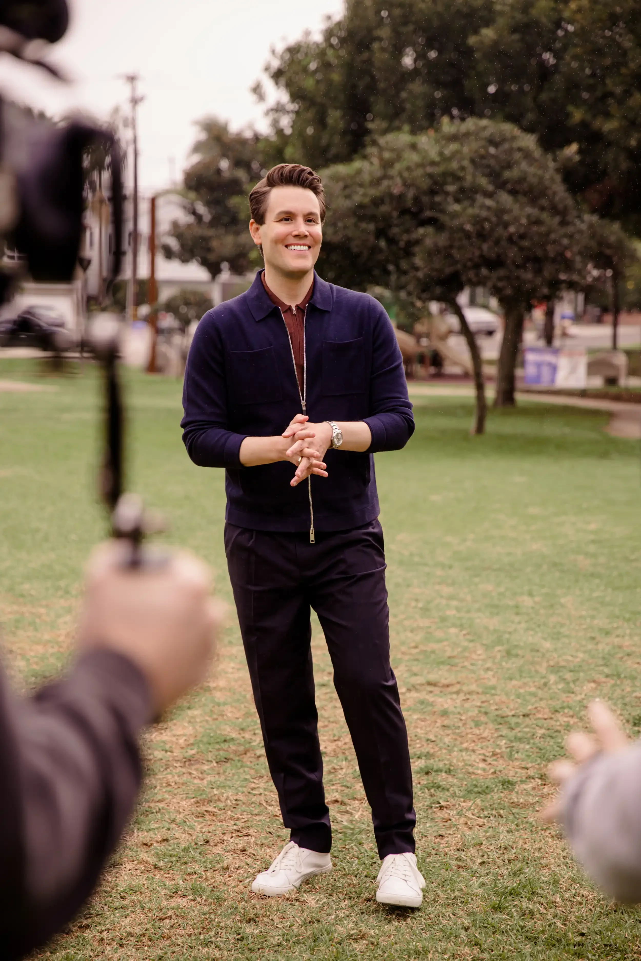 Matthew Hoffman filming Fame to Table