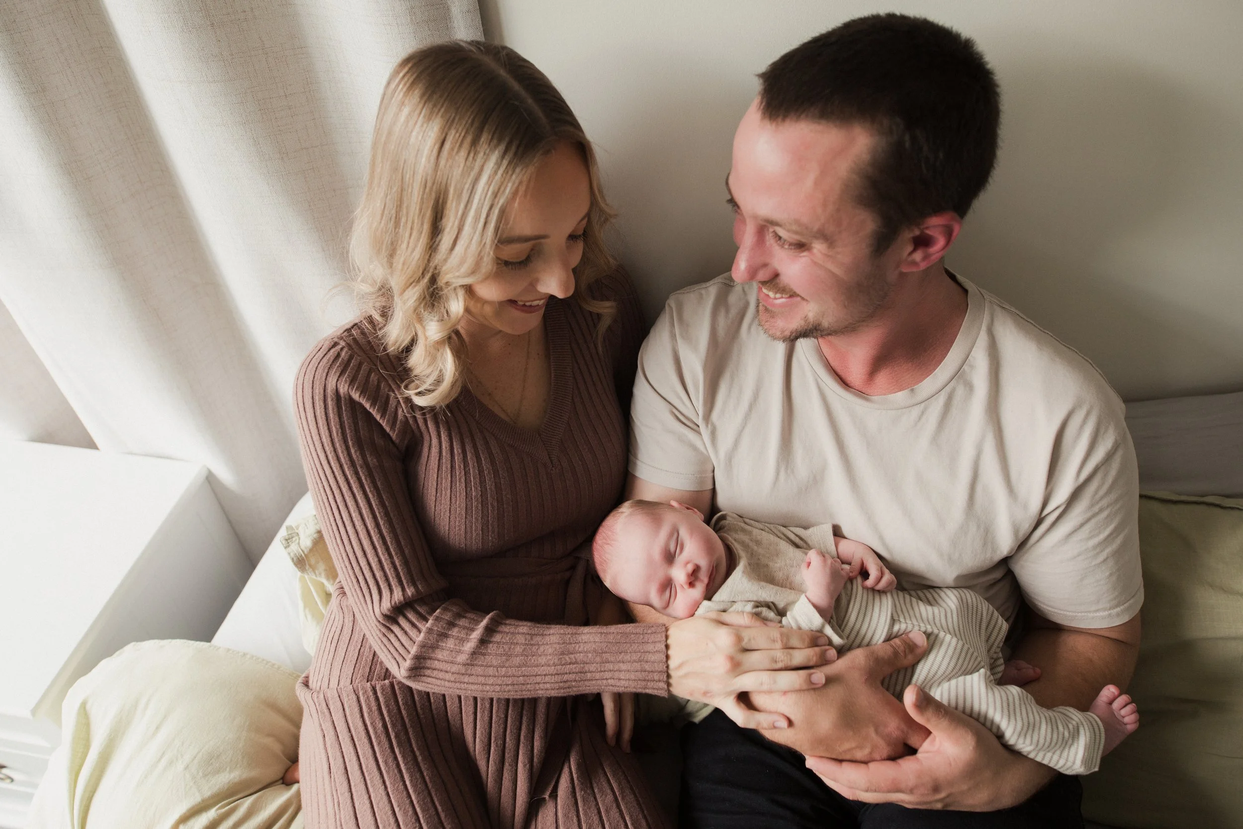 relaxed, in home wewborn baby portrait, West Auckland photographer
