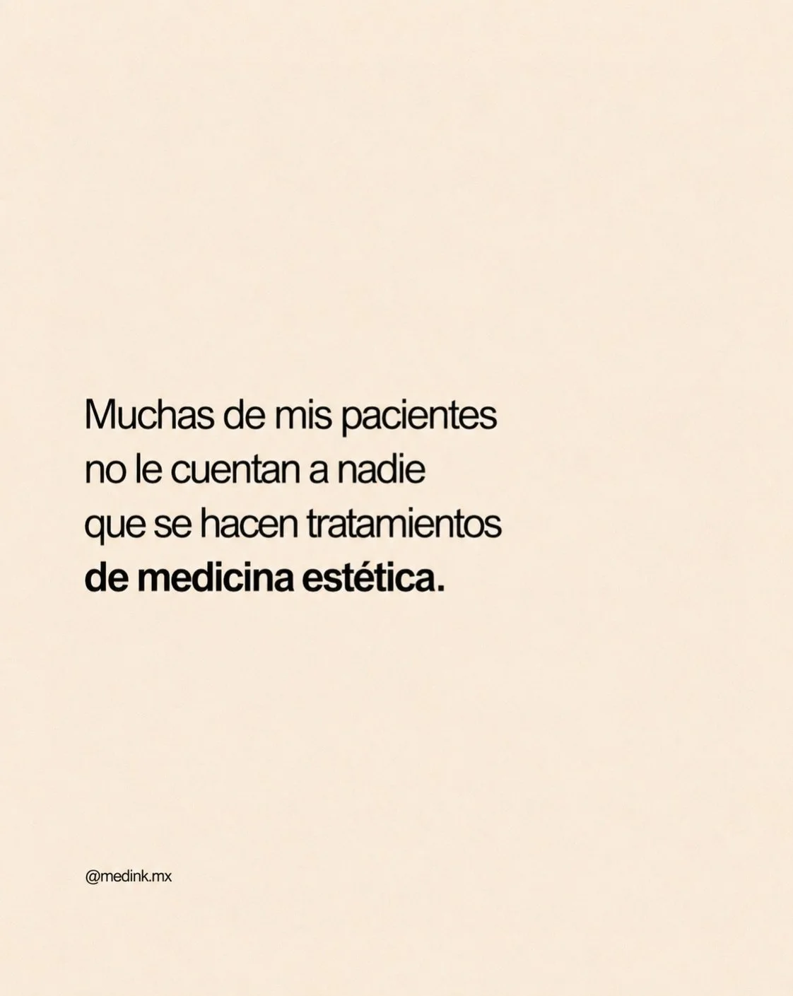 Hacerse un tratamiento est&eacute;tico no tendr&iacute;a por qu&eacute; convertirse en algo que tengas que esconder.

Hay pacientes que lo hacen para verse menos cansadas, sentirse m&aacute;s seguras, acompa&ntilde;ar su proceso de envejecimiento o s